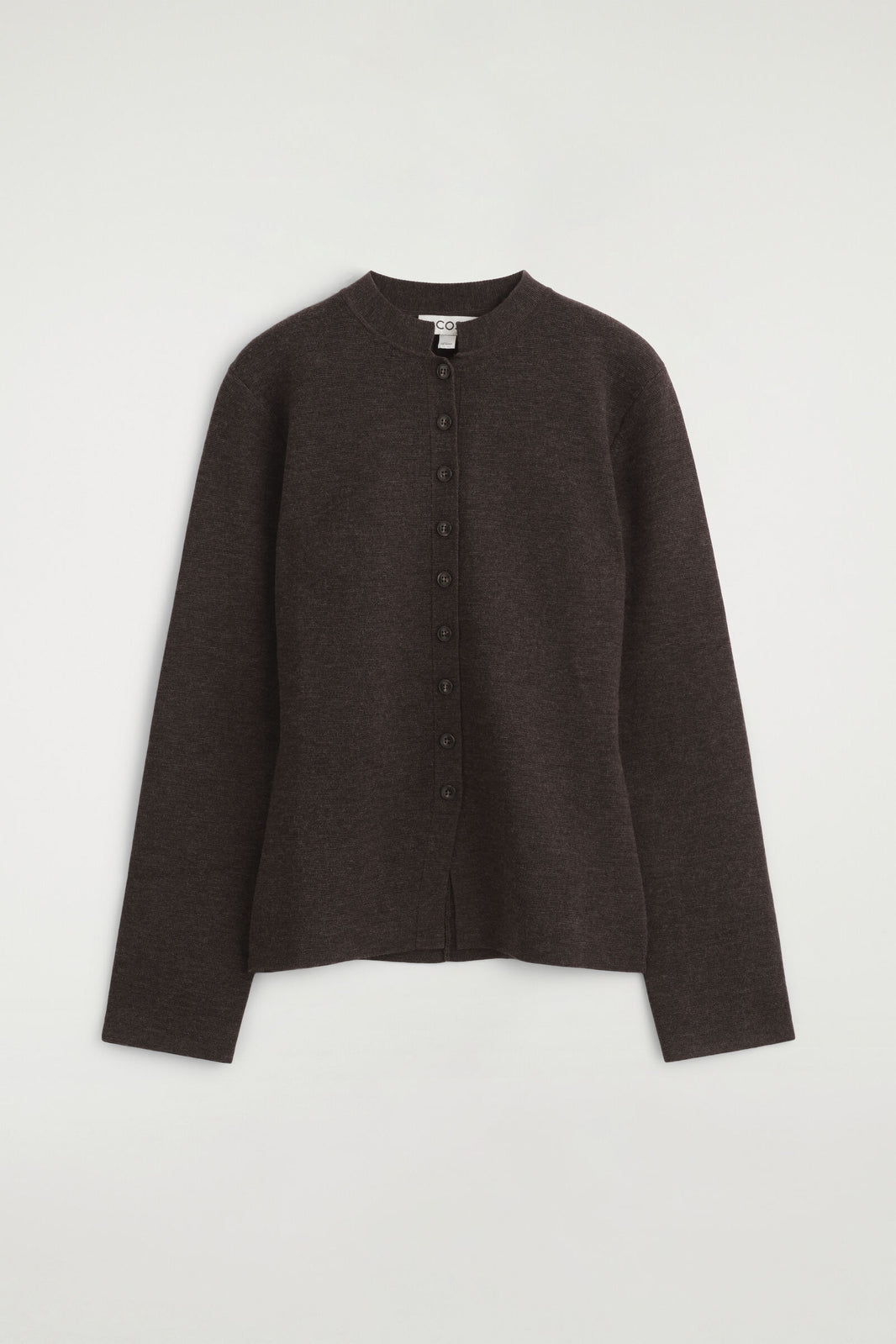 CARDIGAN DE MEZCLA DE LANA MERINO - MARRÓN MÉLANGE | DescriptiveStillLife