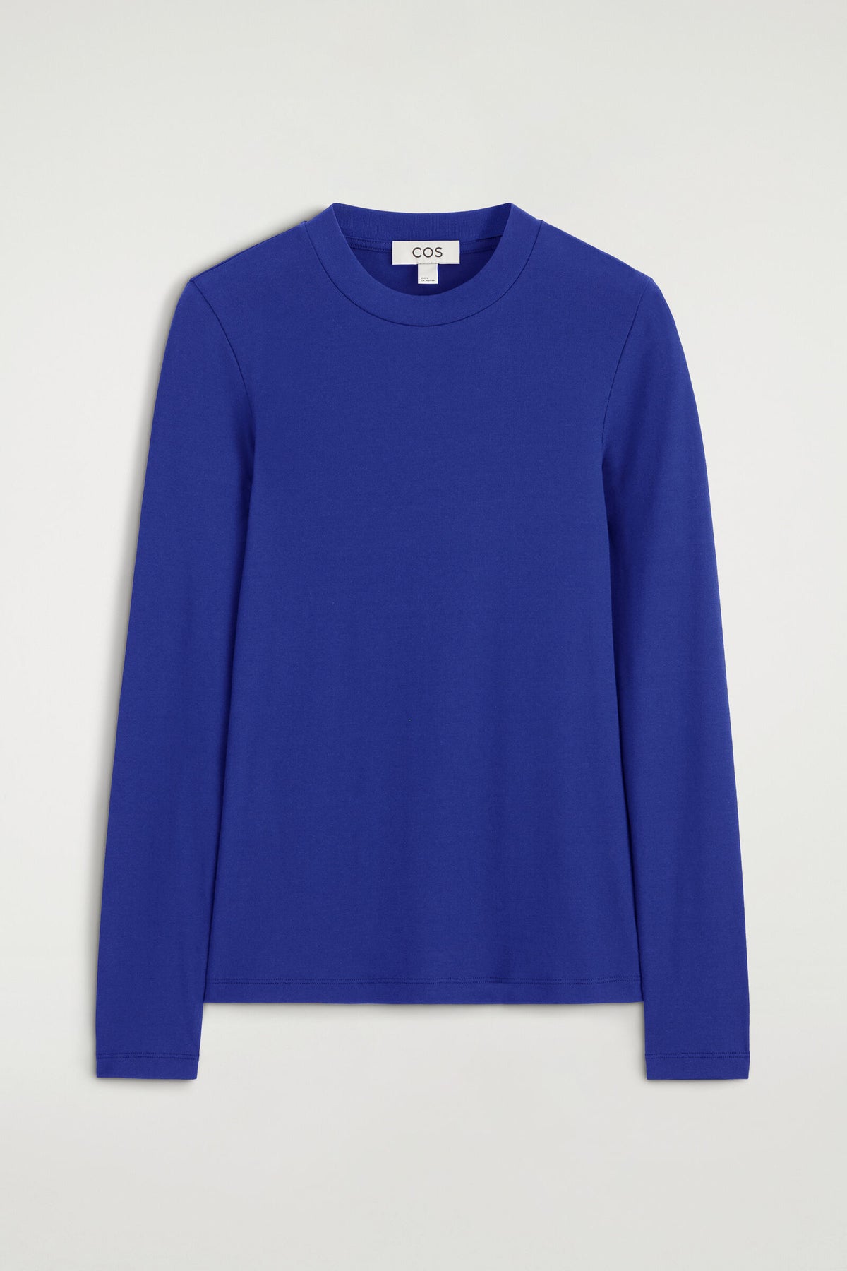 CAMISETA DE MANGA LARGA DE JERSEY CREPÉ - AZUL COBALTO | DescriptiveStillLife
