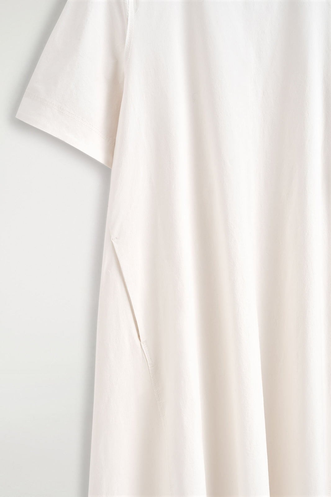 VESTIDO MIDI POPELINA ALGODÓN - BLANCO | DescriptiveDetail