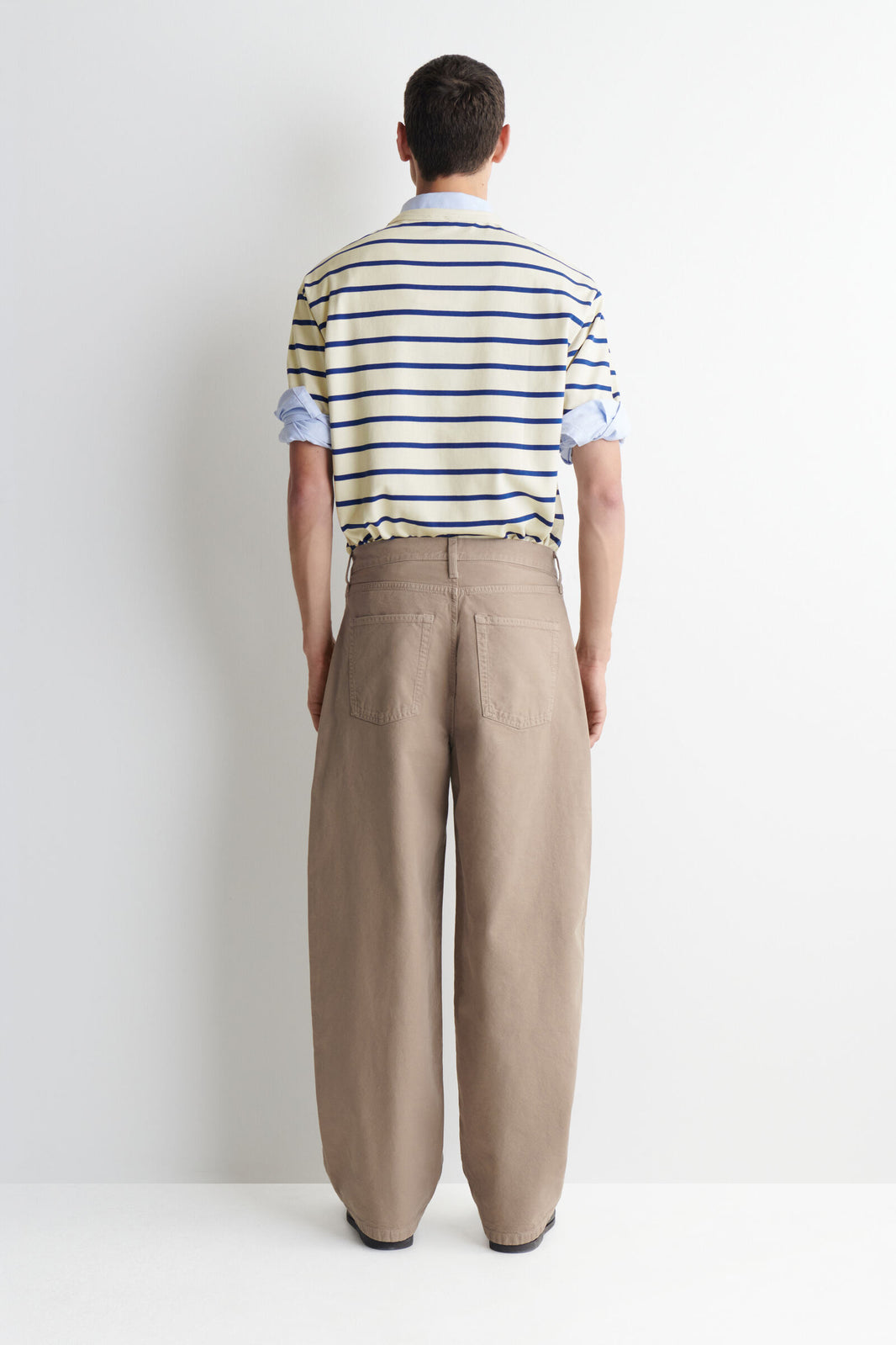 JEANS MALLOW RELAXED-FIT BARREL-LEG - BEIGE