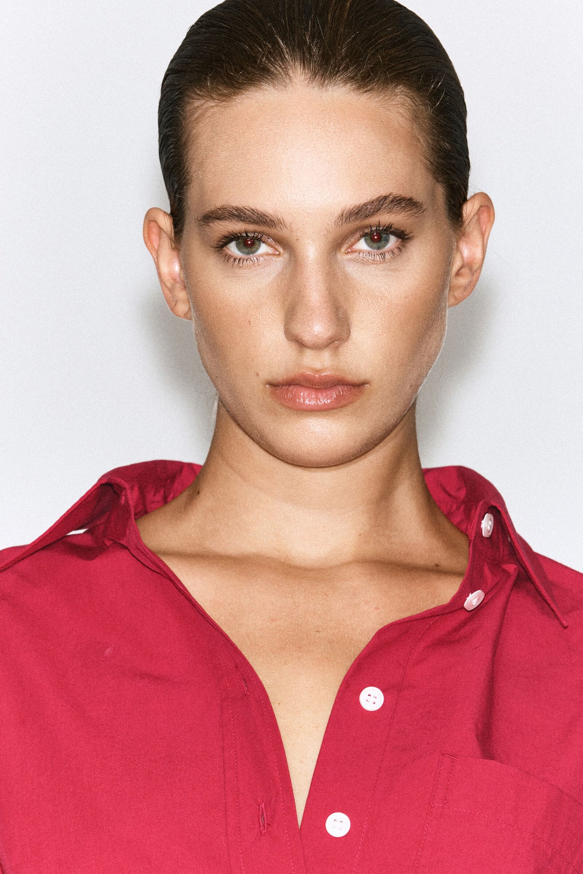 CAMISA DE ALGODÓN PIMA  - ROJO