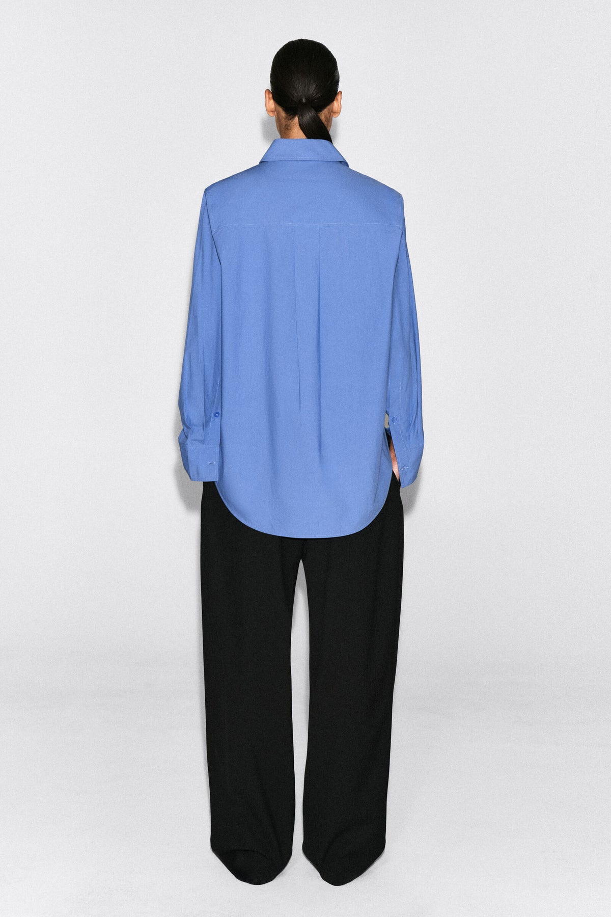 CAMISA DE ALGODÓN PIMA  - AZUL
