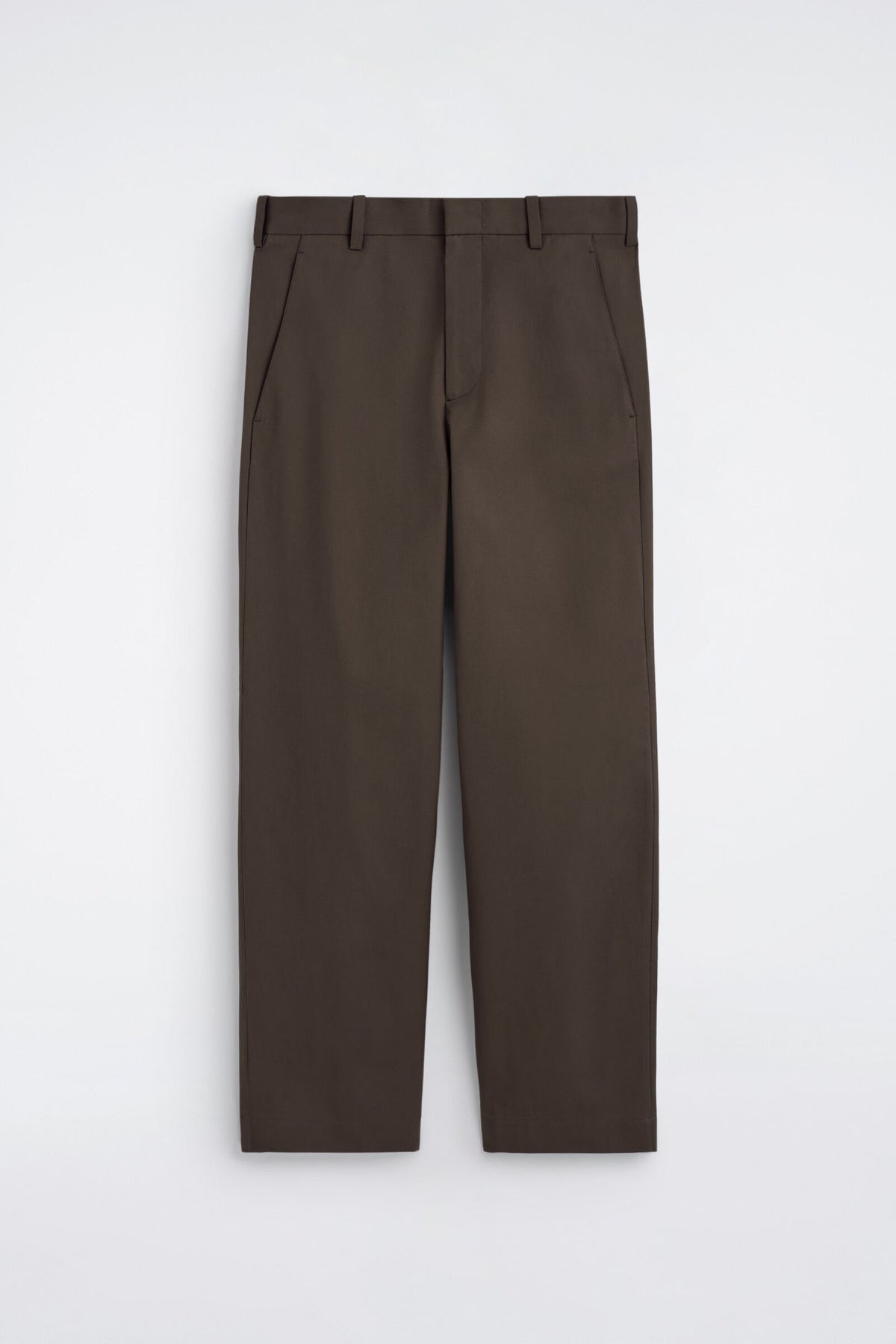 CHINOS DE ALGODÓN DE CORTE RELAJADO Y PIERNA ANCHA - MARRÓN OSCURO | DescriptiveStillLife