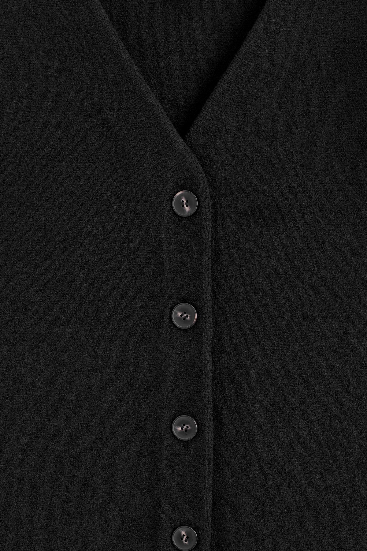 VESTIDO MINI DE PUNTO MILANO CON BOTONES - NEGRO - StillMedia/DescriptiveDetail