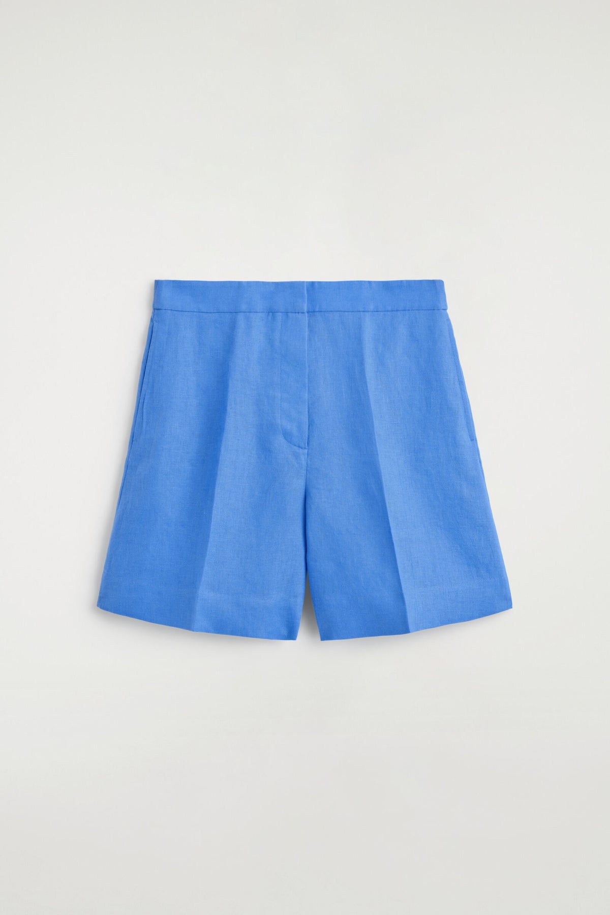 SHORTS DE LINO SASTRE CON ELÁSTICO - AZUL - StillMedia/DescriptiveStillLife