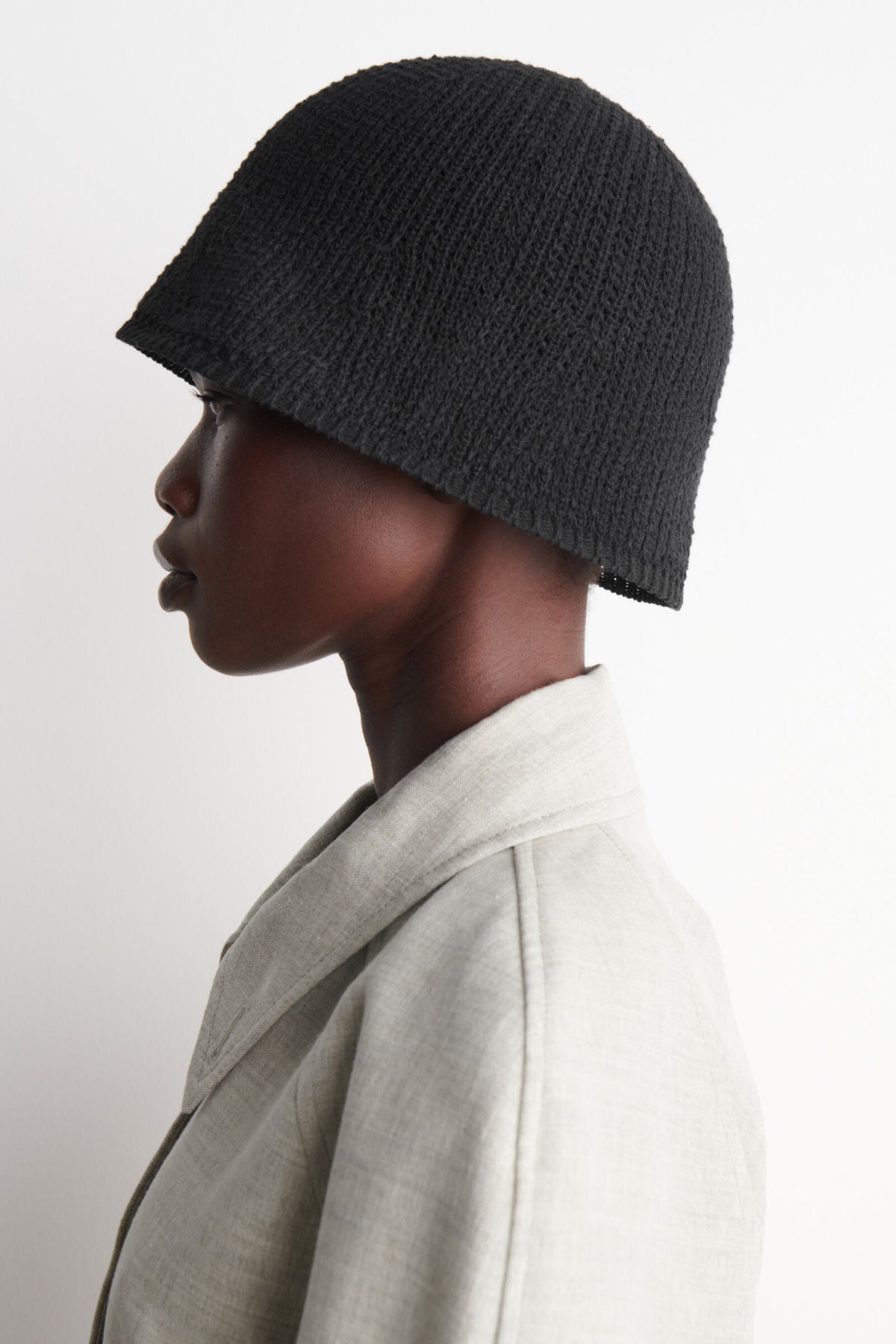 SOMBRERO DE PESCADOR DE TEJIDO ABIERTO - NEGRO - StillMedia/Lookbook