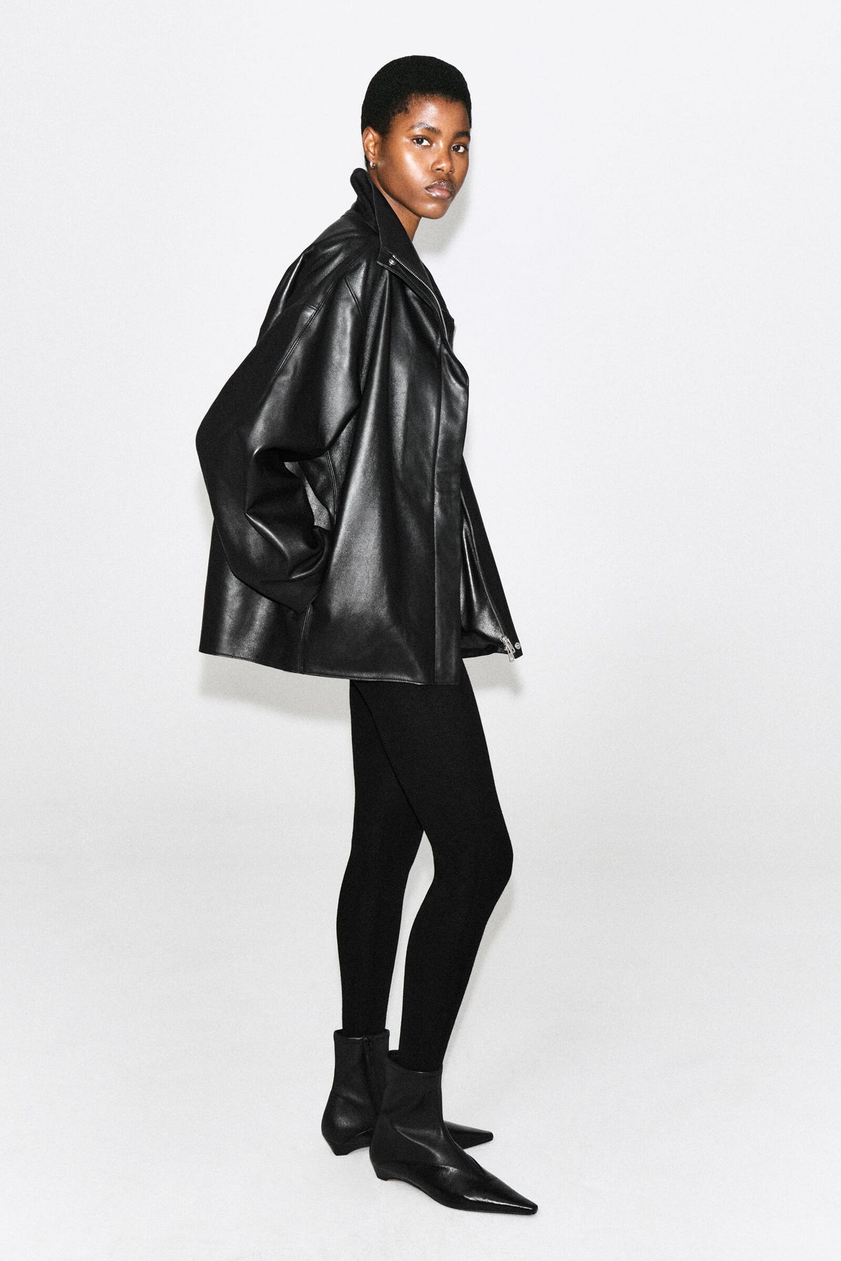 LEGGINGS DE LANA MERINO SIN COSTURAS - NEGRO