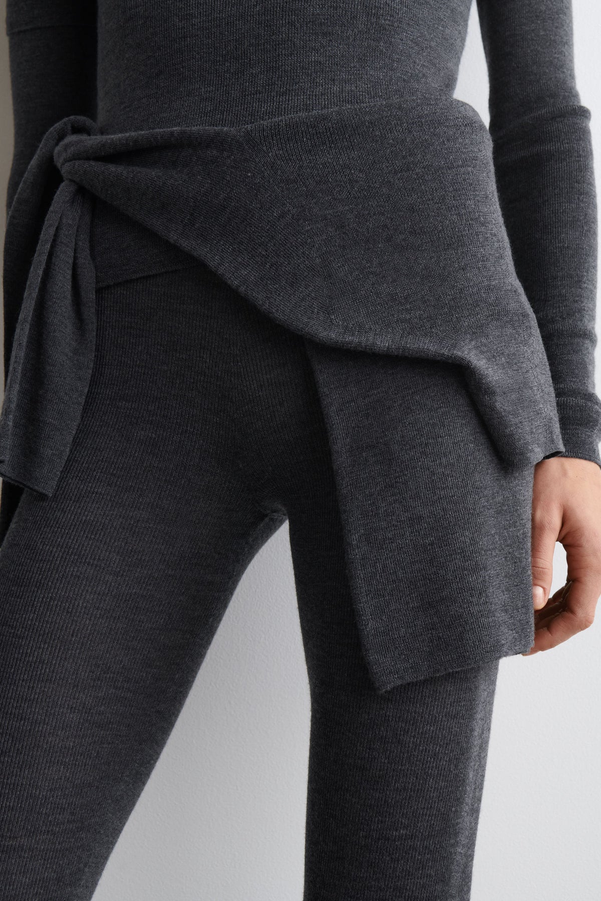 LEGGINGS DE LANA MERINO SIN COSTURAS - GRIS JASPEADO - StillMedia/Lookbook