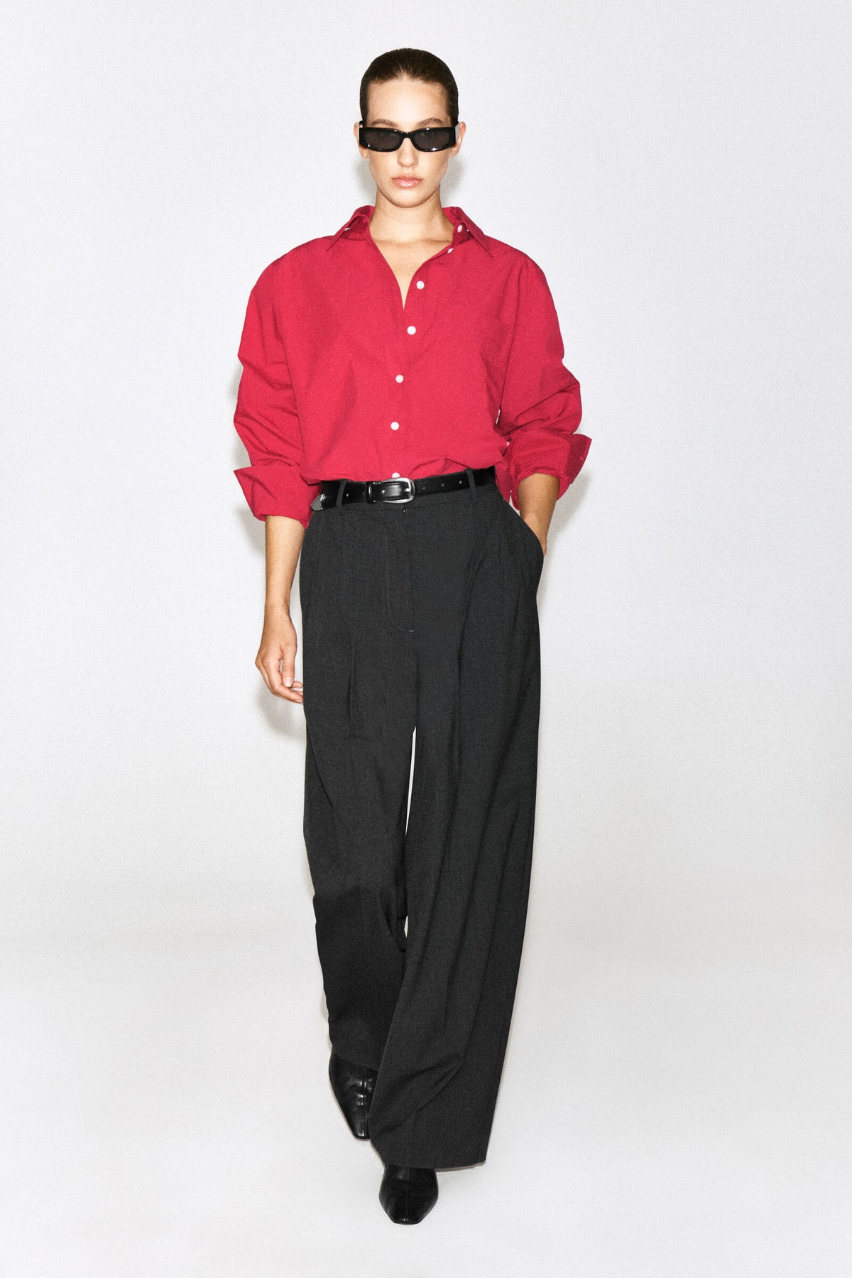 CAMISA DE ALGODÓN PIMA  - ROJO