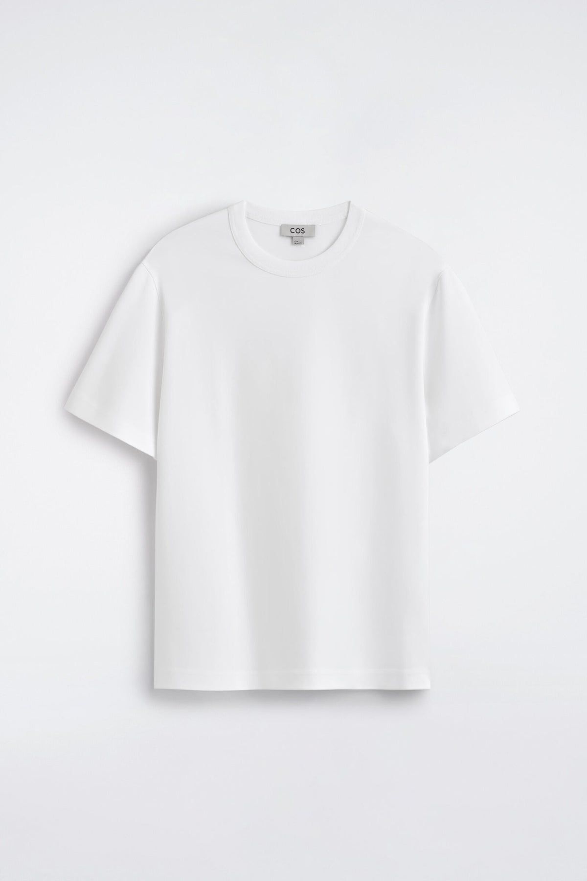 CAMISETA DE ALGODÓN ENTRELAZADO CON CUELLO REDONDO - BLANCO | DescriptiveStillLife