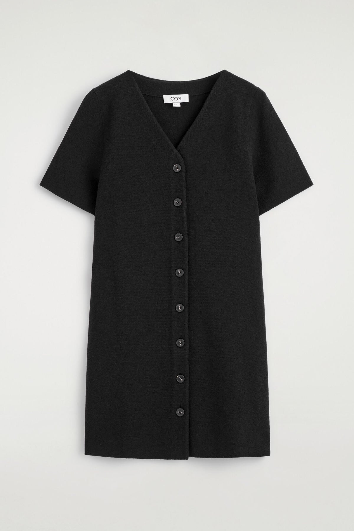 VESTIDO MINI DE PUNTO MILANO CON BOTONES - NEGRO - StillMedia/DescriptiveStillLife