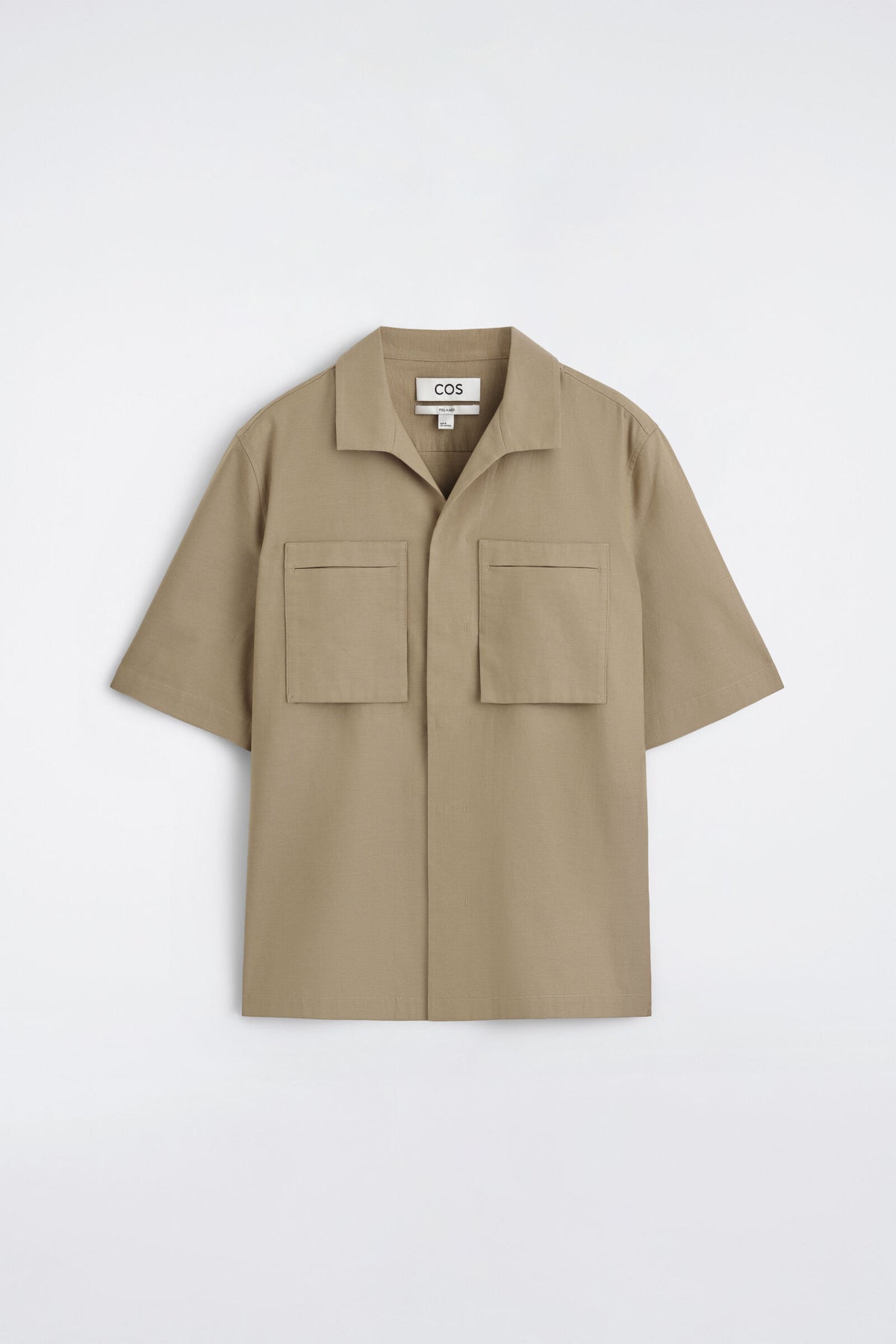 CAMISA UTILITARIA DE ALGODÓN TEXTURIZADO - BEIGE | DescriptiveStillLife