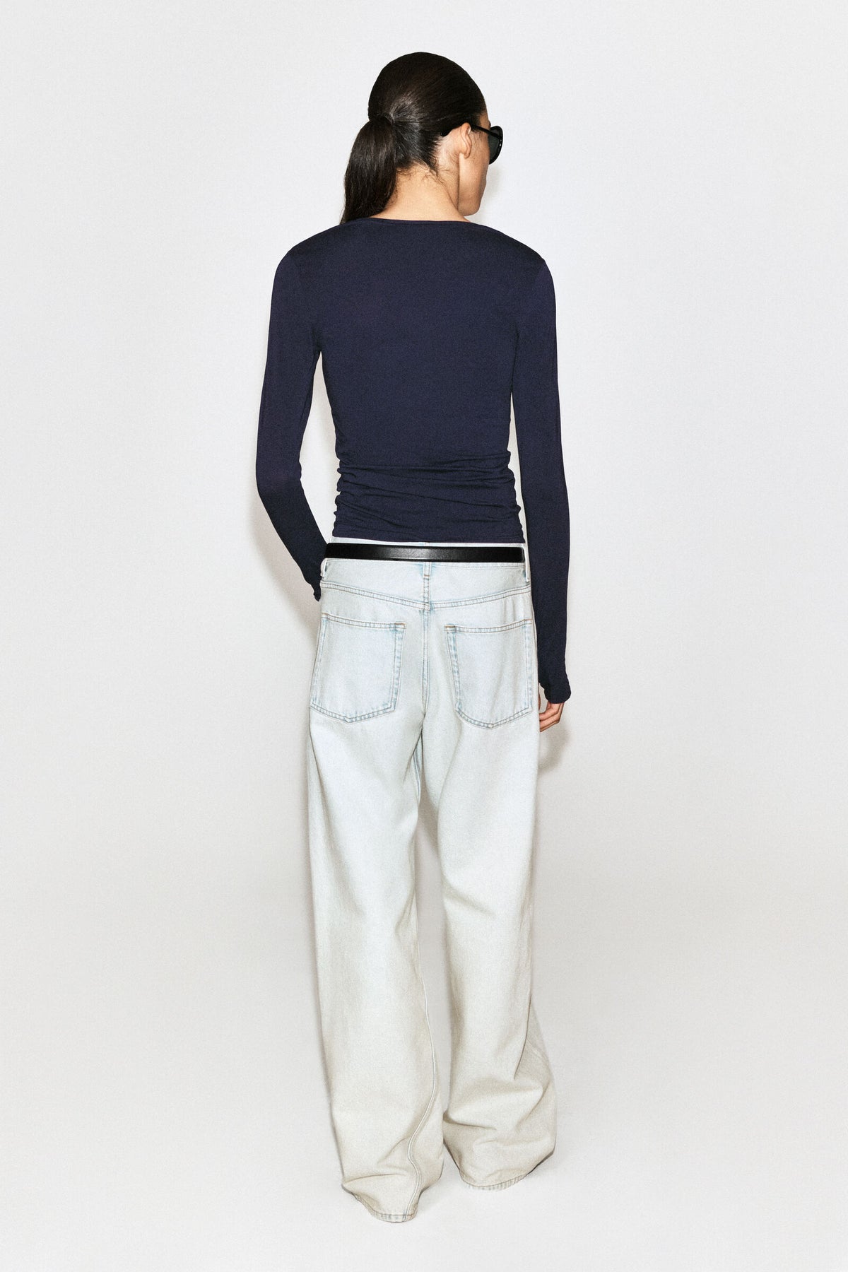 TOP DE LANA MERINO SLIM - AZUL MARINO