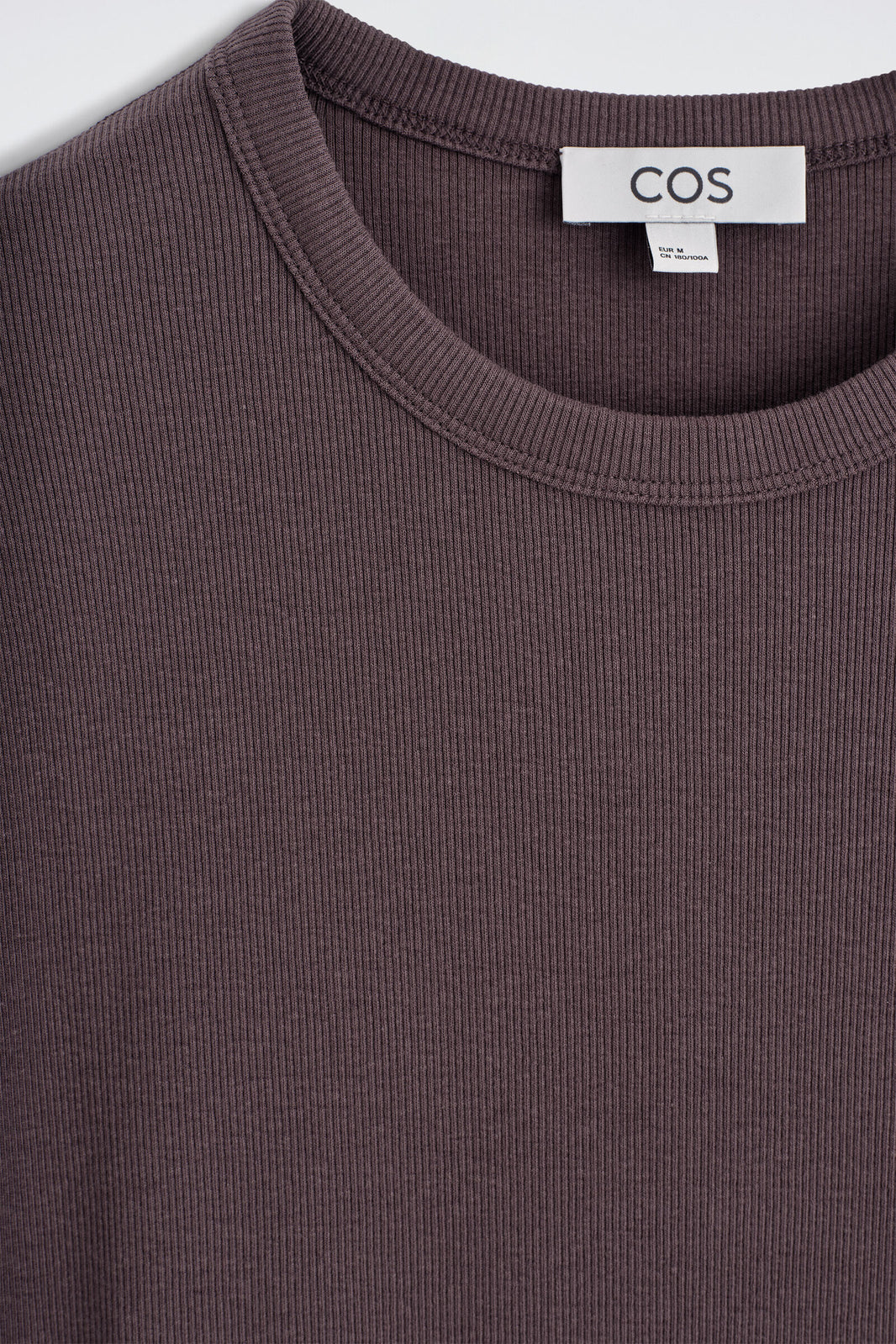 CAMISETA DE ALGODÓN SLIM ACANALADA - MARRÓN - StillMedia/DescriptiveDetail