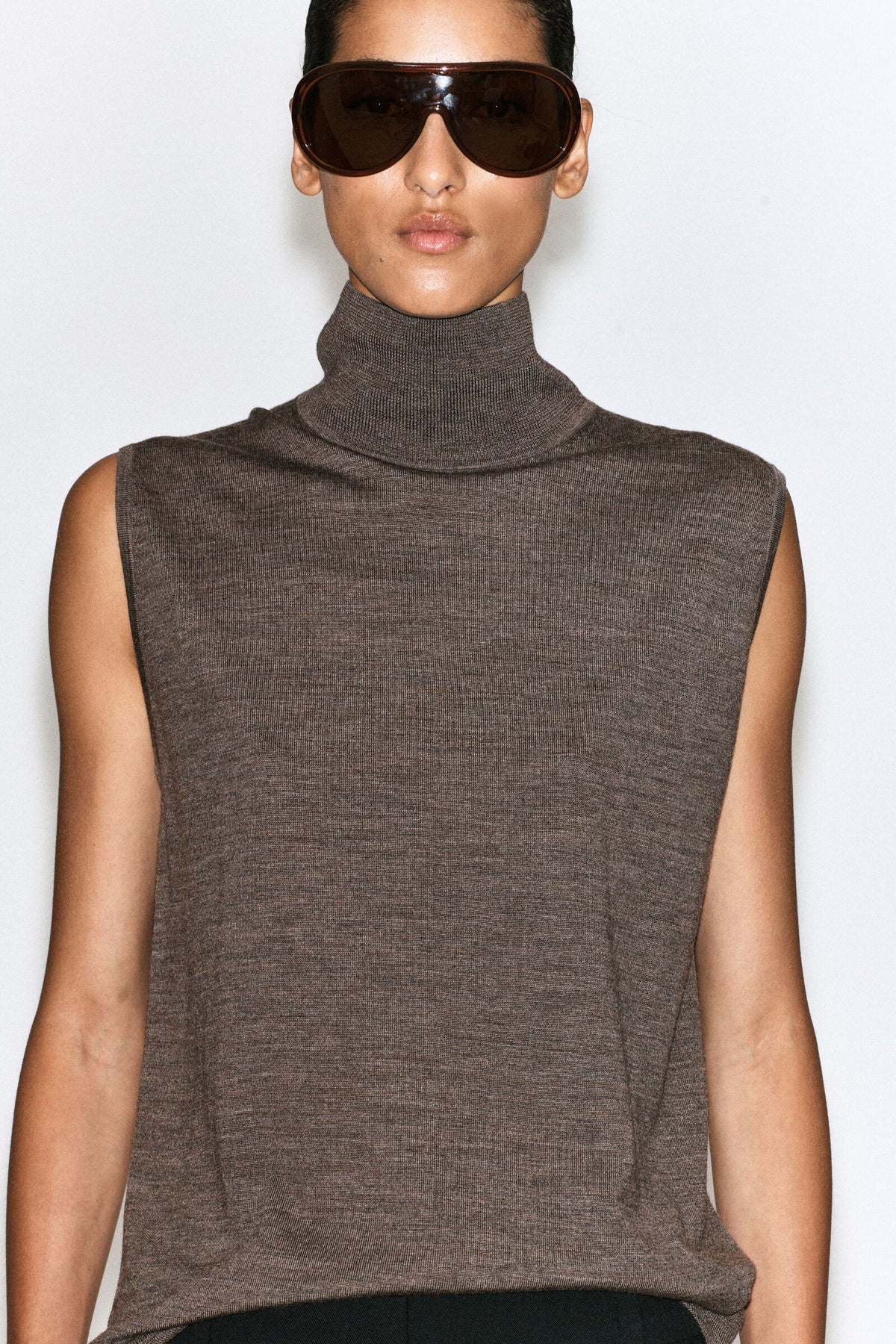 CHAL ECO DE LANA MERINO - BEIGE MÉLANGE
