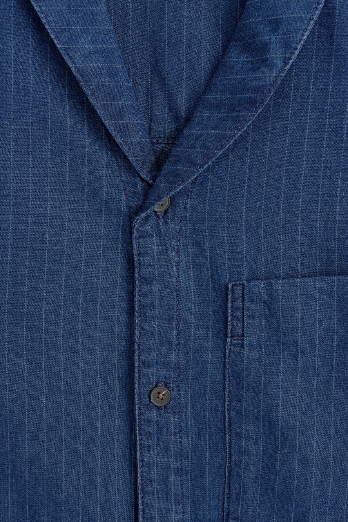 CAMISA DE MEZCLILLA A RAYAS - ÍNDIGO / A RAYAS | DescriptiveDetail