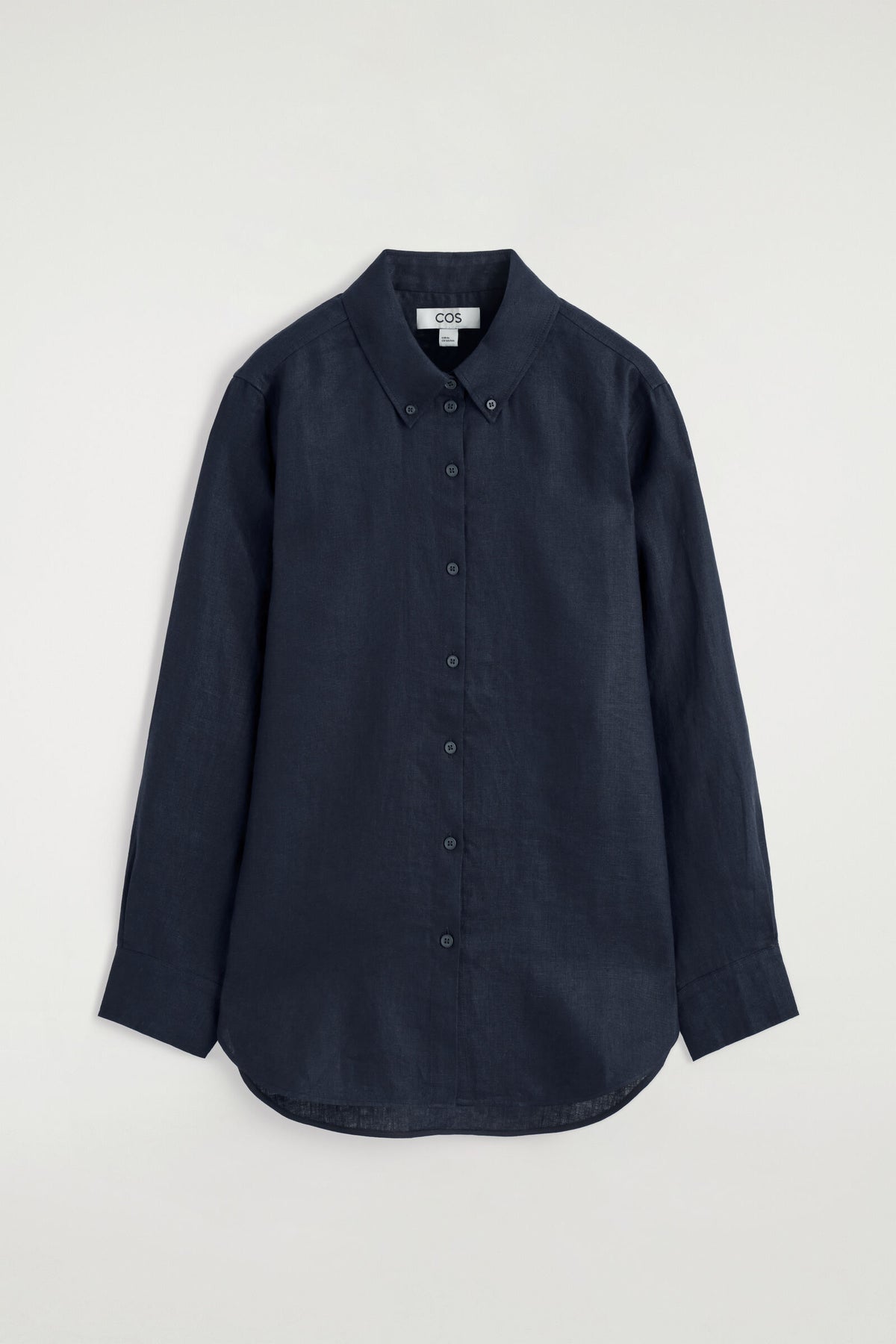 CAMISA DE LINO CON CUELLO ABOTONADO - MARINO - StillMedia/DescriptiveStillLife