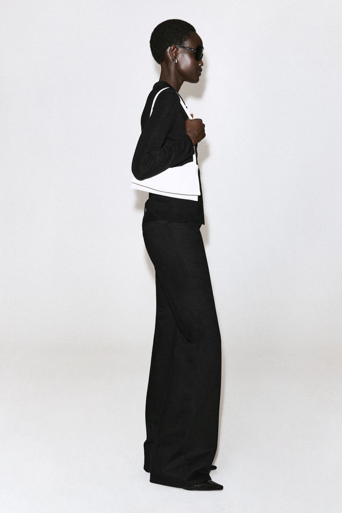 PANTALONES DE MEZCLILLA DE PIERNA RECTA - NEGRO