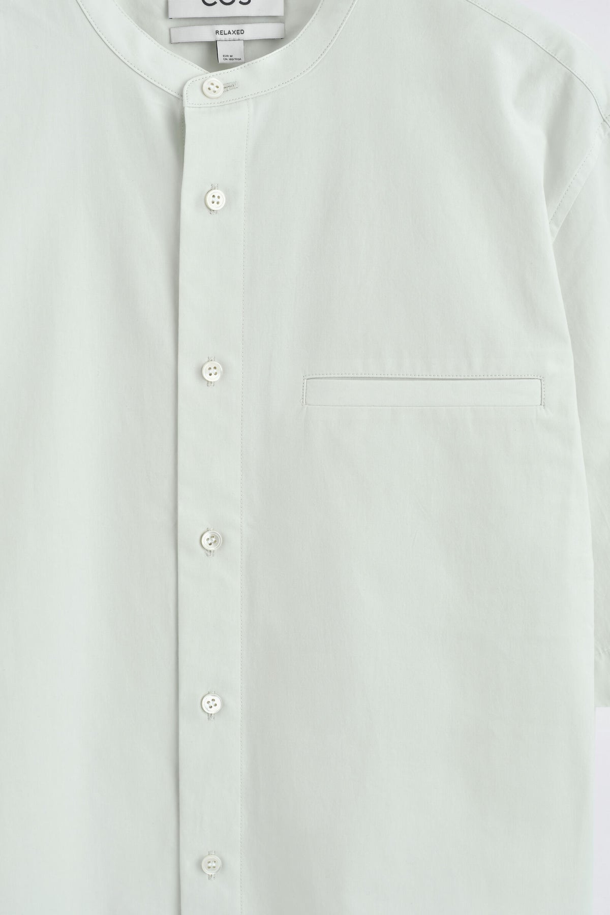 CAMISA MANGA CORTA CUELLO MAO - VERDE CLARO