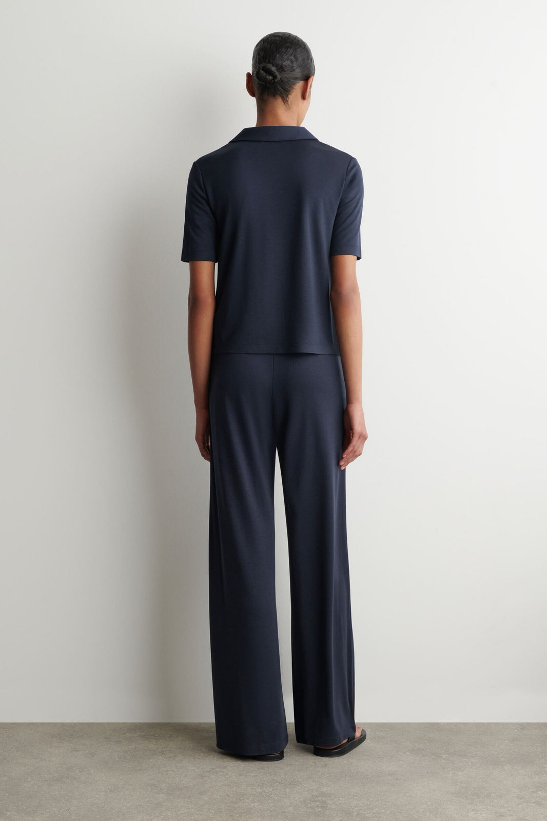 PANTALONES DE JERSEY DE MODAL - MARINO