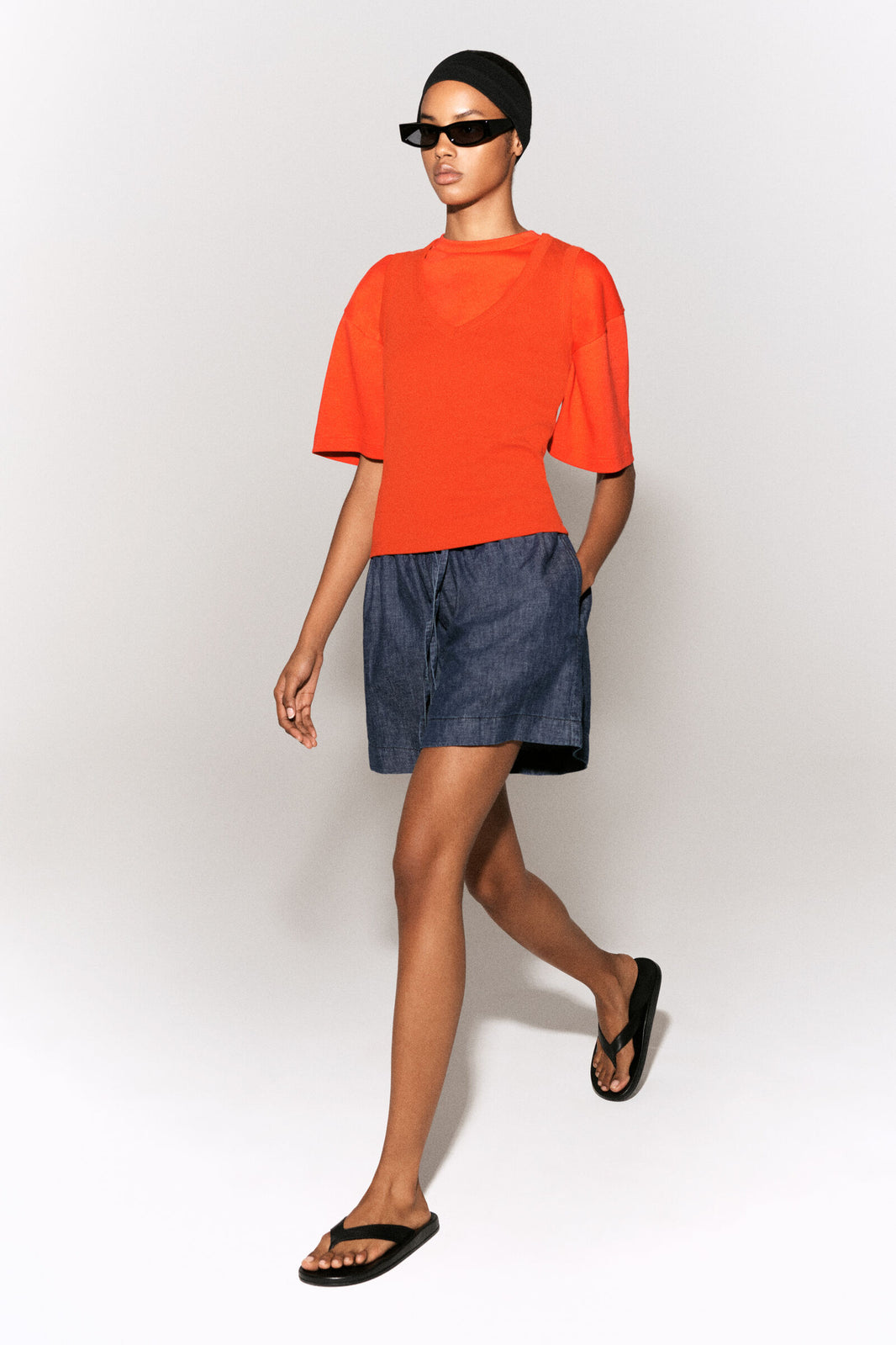 CAMISETA OVERSIZE ALGODÓN - NARANJA | Lookbook