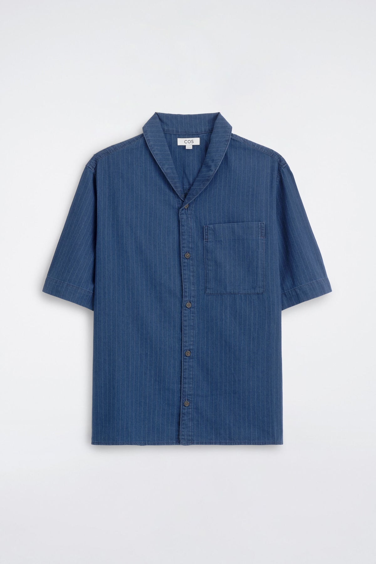 CAMISA DE MEZCLILLA A RAYAS - ÍNDIGO / A RAYAS | DescriptiveStillLife
