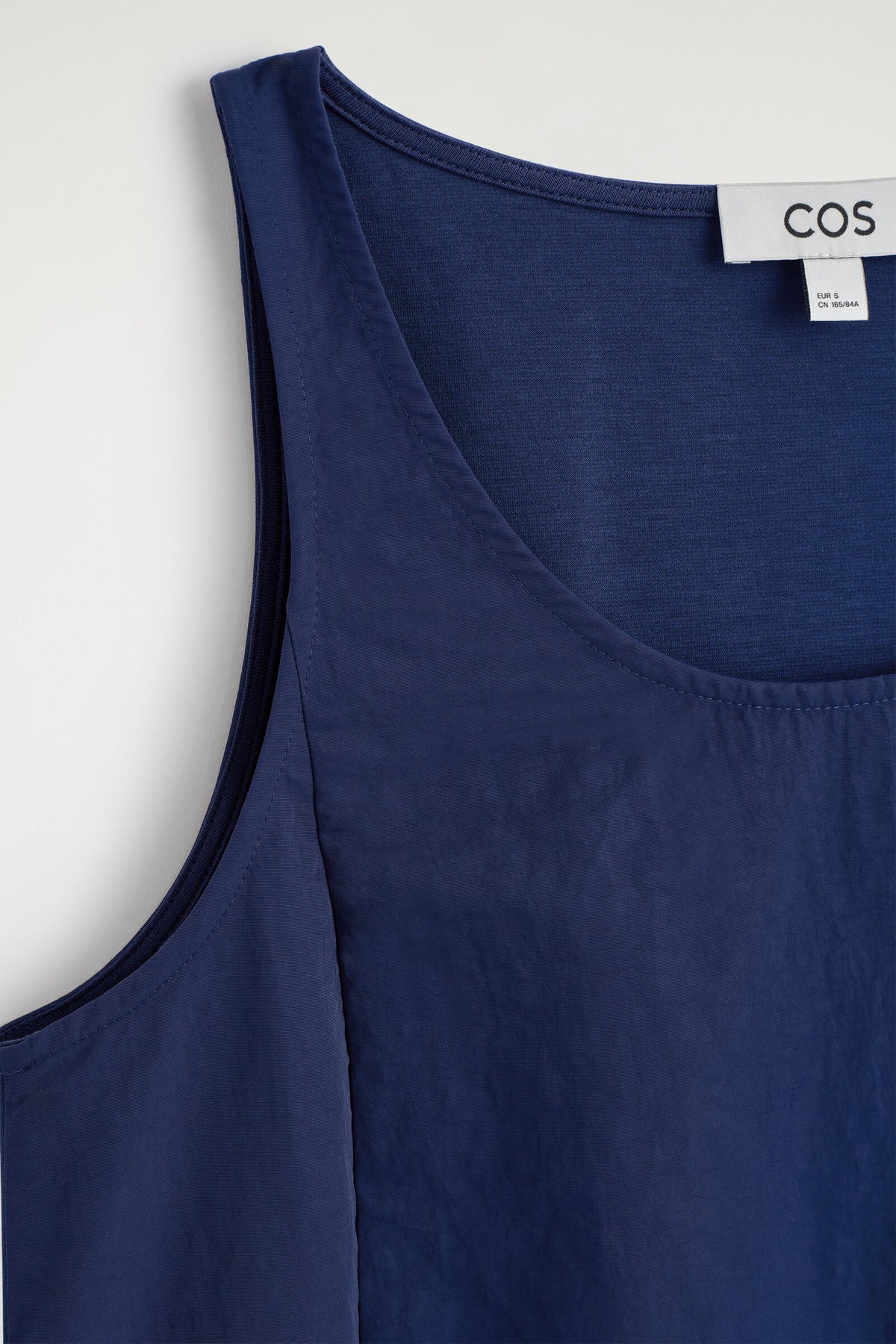 VESTIDO MINI DE NYLON CON PANELES DE JERSEY - AZUL - StillMedia/DescriptiveDetail