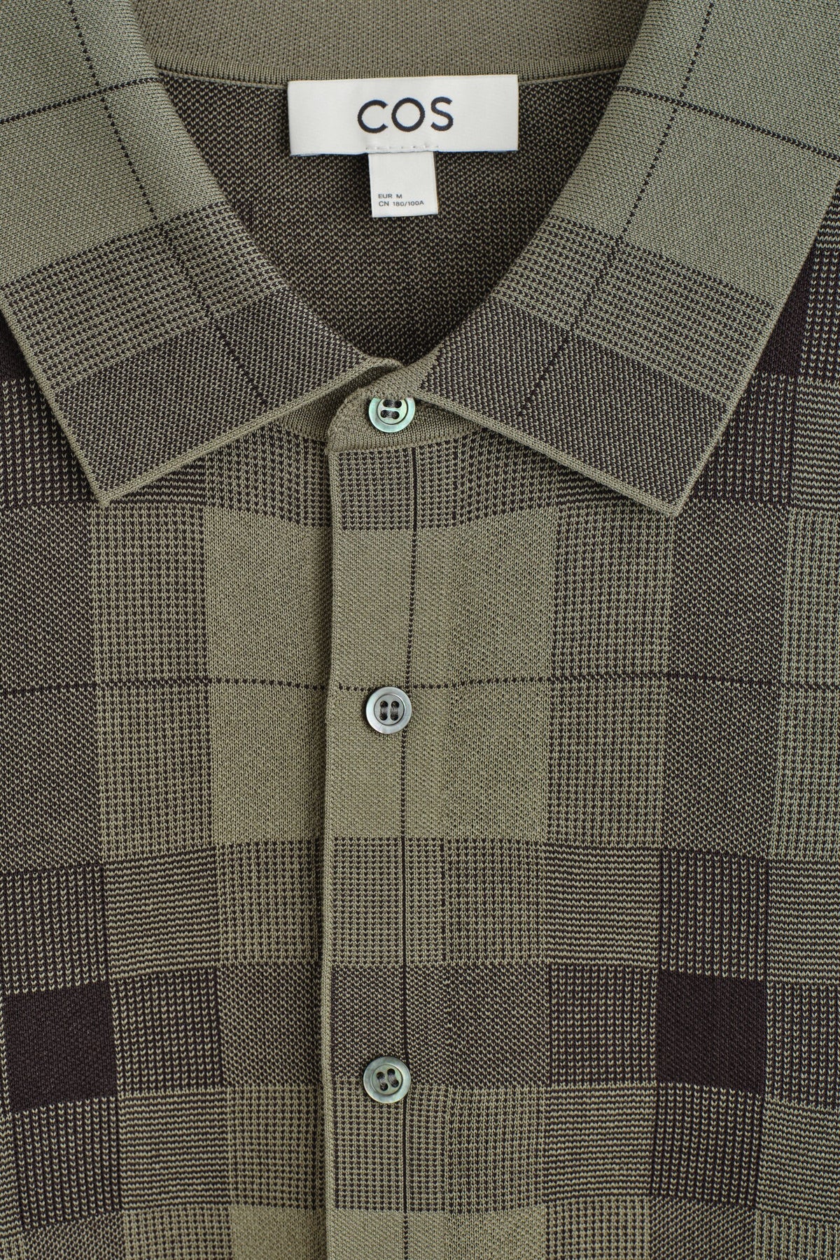 CAMISA DE ALGODÓN TEJIDO RELAJADO - KHAKI / CUADROS - StillMedia/DescriptiveDetail