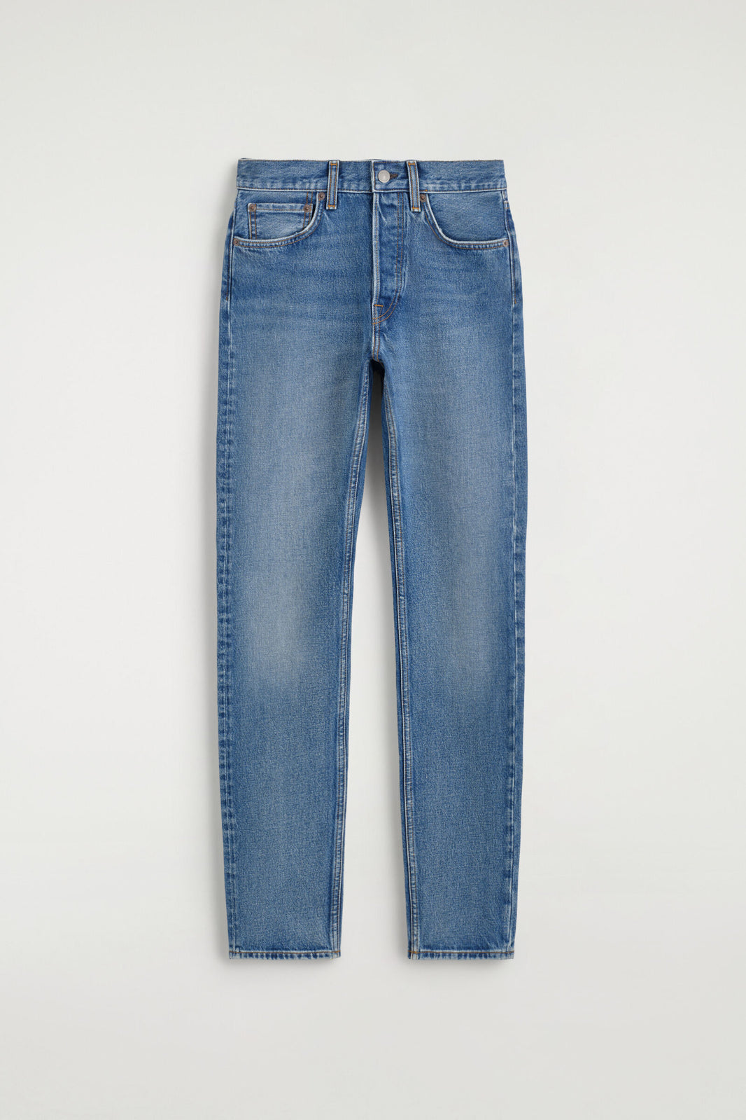 JEANS SLIM-LEG DE TUBERÍA  - AZUL | DescriptiveStillLife