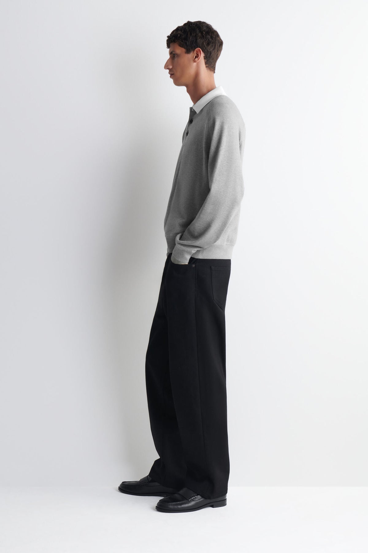 JEANS RELAJADOS DE CORTE RECTO SELVEDGE RAW DE RIDER - NEGRO - StillMedia/Lookbook