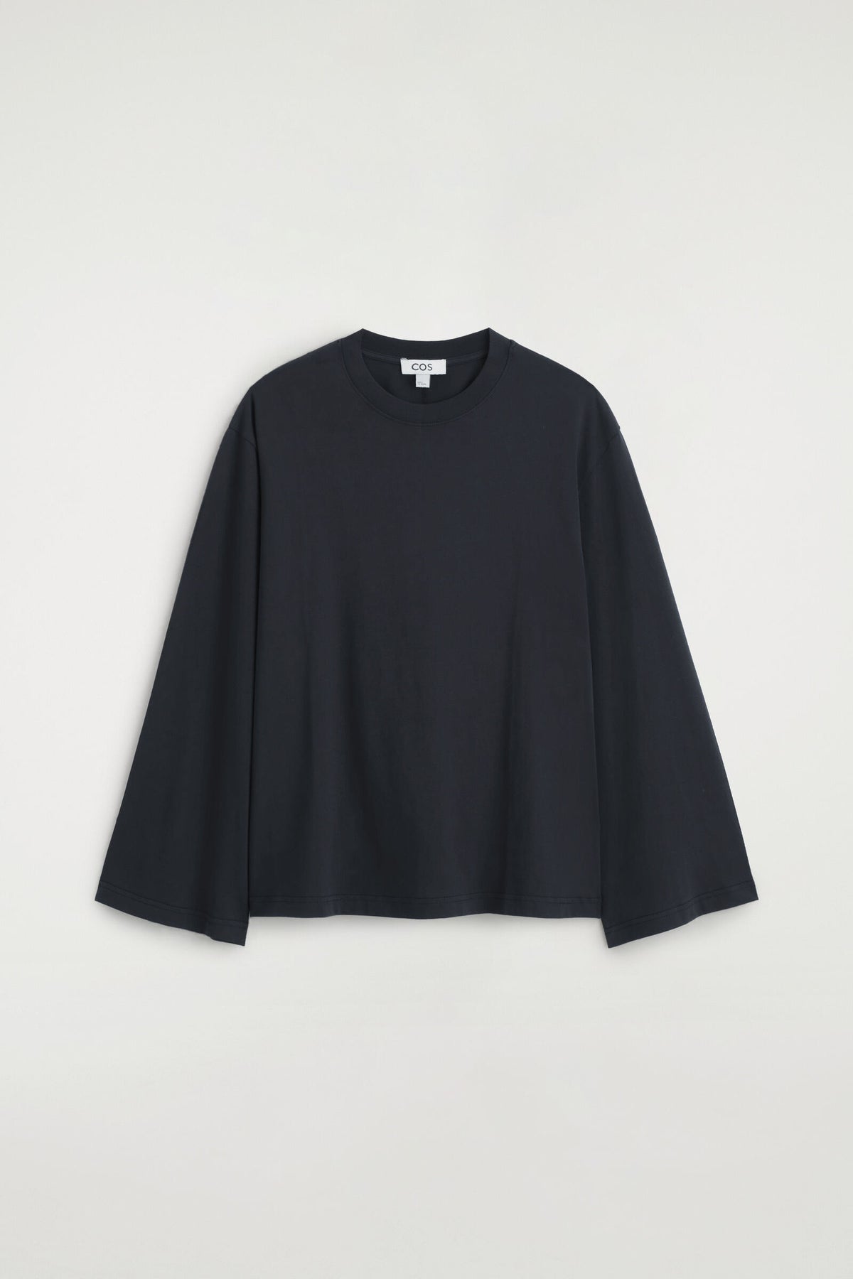CAMISETA DE ALGODÓN PEINADO DE MANGA LARGA - NEGRO | DescriptiveStillLife