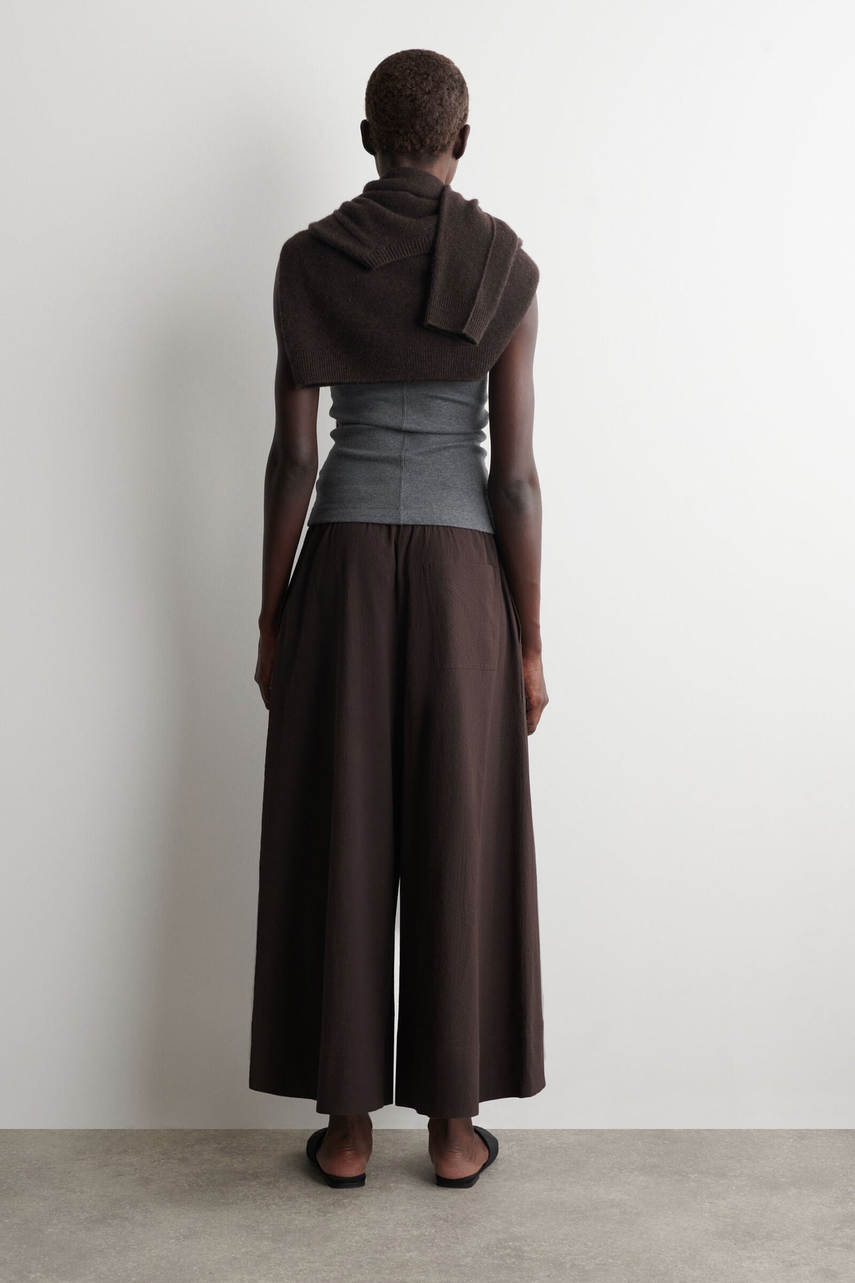CULOTTES DE SEERSUCKER  - MARRÓN - StillMedia/Lookbook