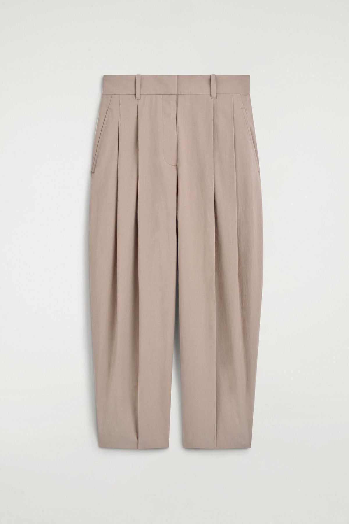 PANTALONES DE ALGODÓN SASTREROS DE CORTE RECTO - BEIGE | DescriptiveStillLife