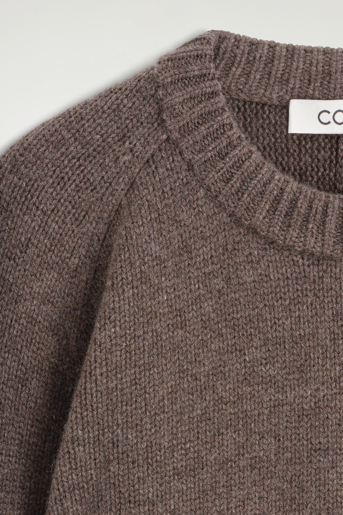 SWEATER DE CASHMERE DE CUELLO REDONDEADO - MARRÓN MEZCLADO