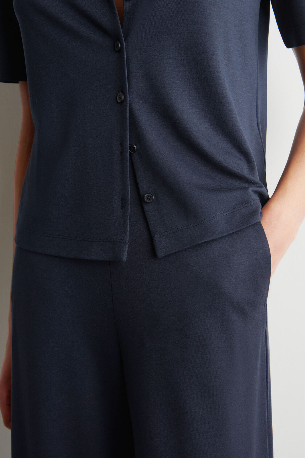PANTALONES DE JERSEY DE MODAL - MARINO