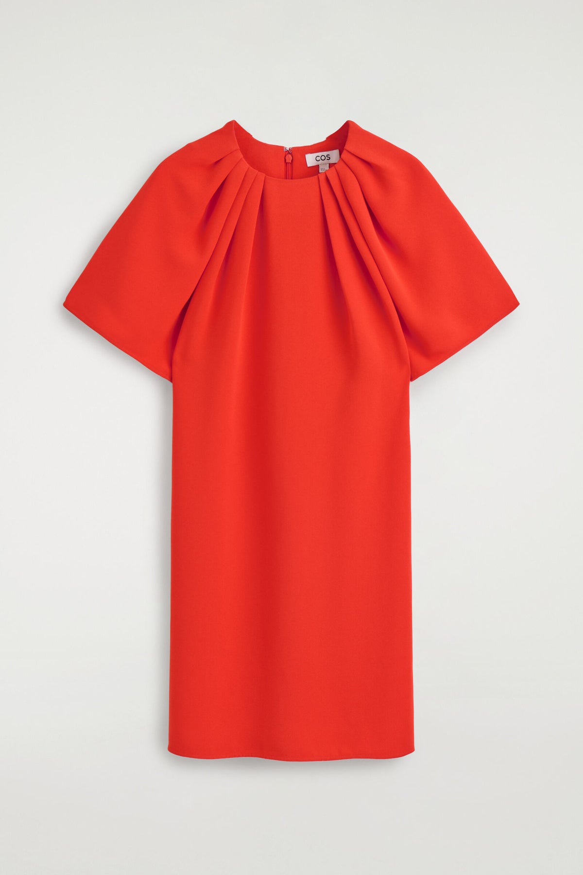 VESTIDO CORTO CON MANGAS ABULLONADAS - NARANJA | DescriptiveStillLife