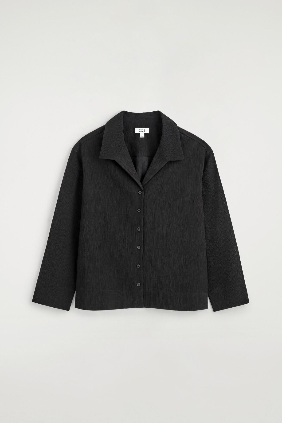 CAMISA DE JERSEY ARRUGADO - NEGRO | DescriptiveStillLife