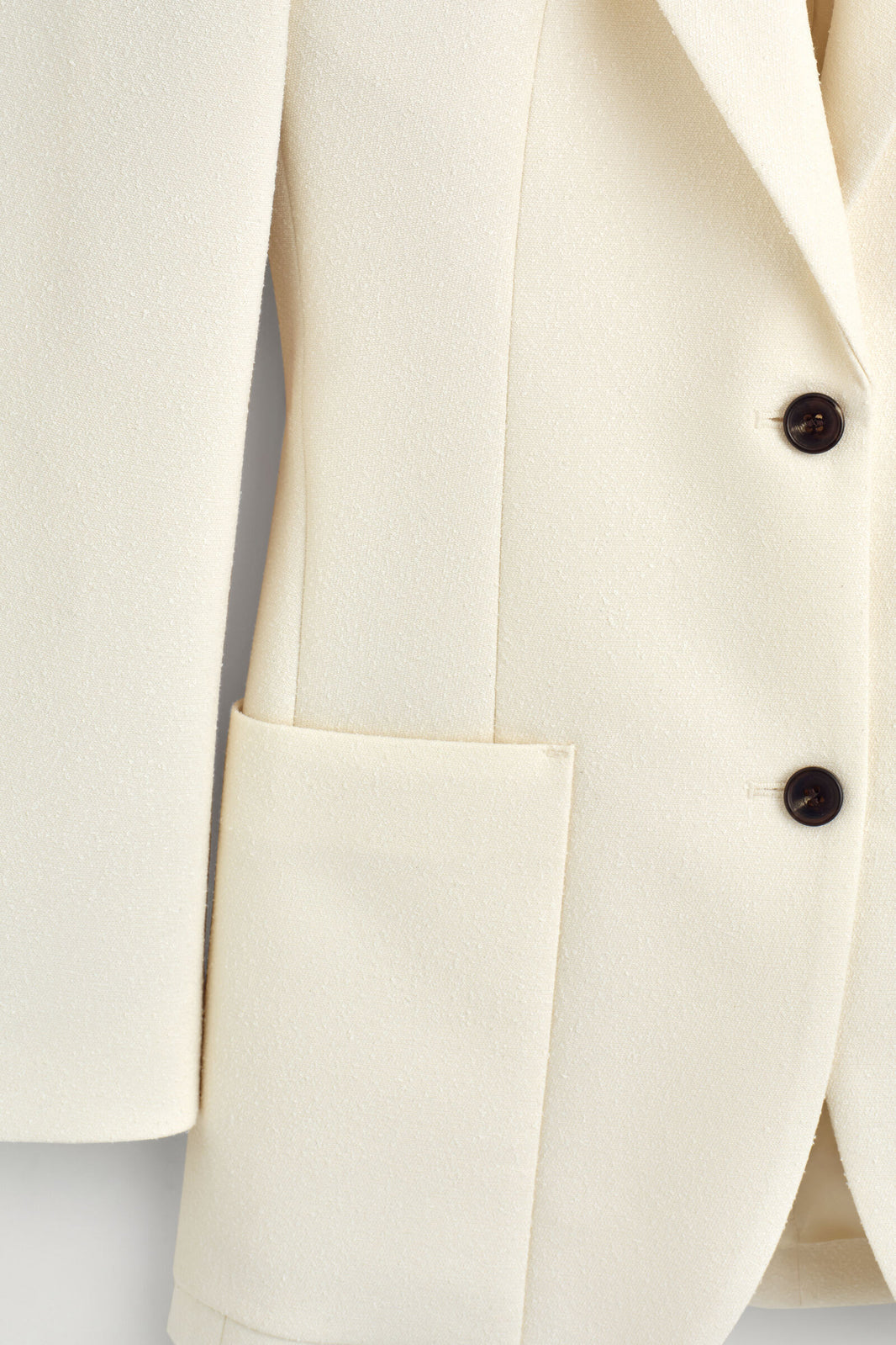 BLAZER BOUCLÉ DE UN SOLO BOTÓN - BLANCO | DescriptiveDetail