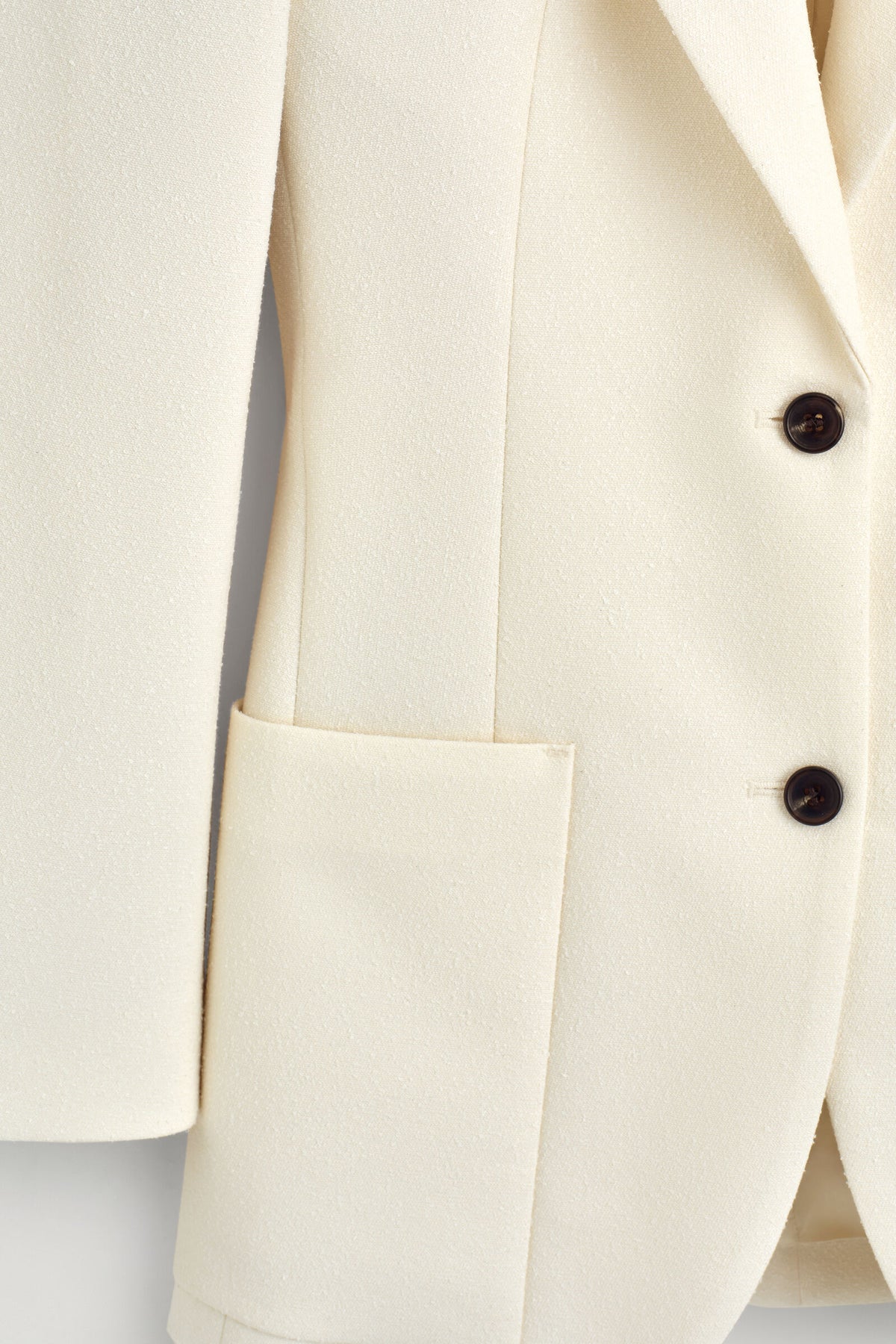 BLAZER BOUCLÉ DE UN SOLO BOTÓN - BLANCO | DescriptiveDetail
