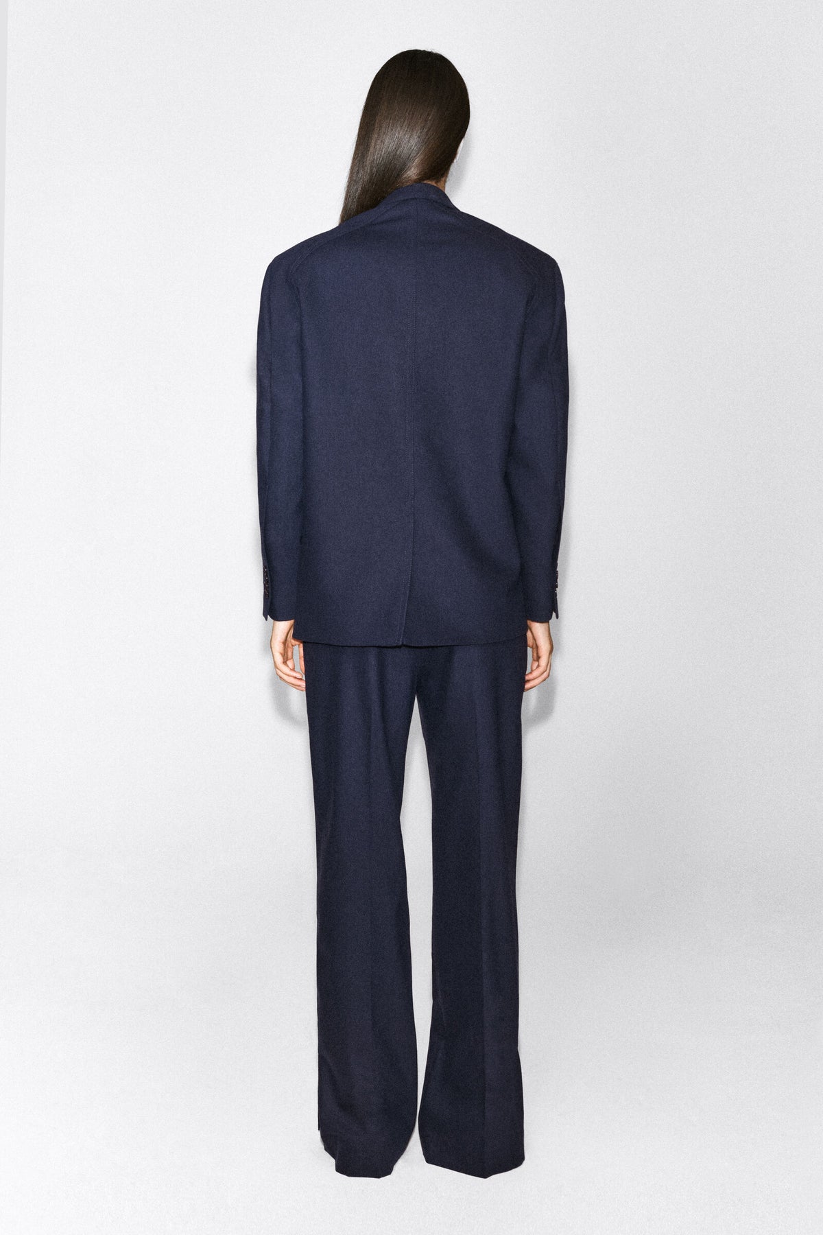 BLAZER ESTRUCTURADO DE MEZCLA DE LANA - NAVY