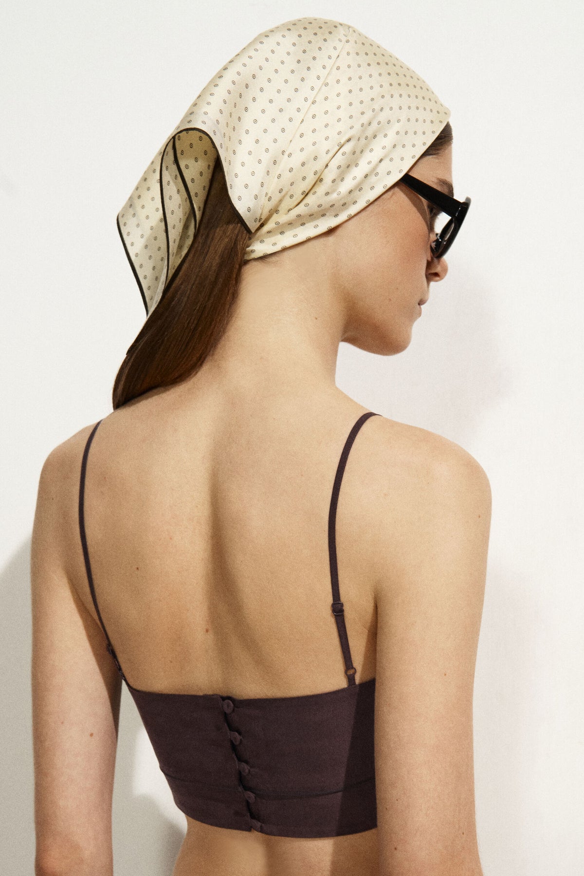 BRALETTE DE SEDA - MARRÓN