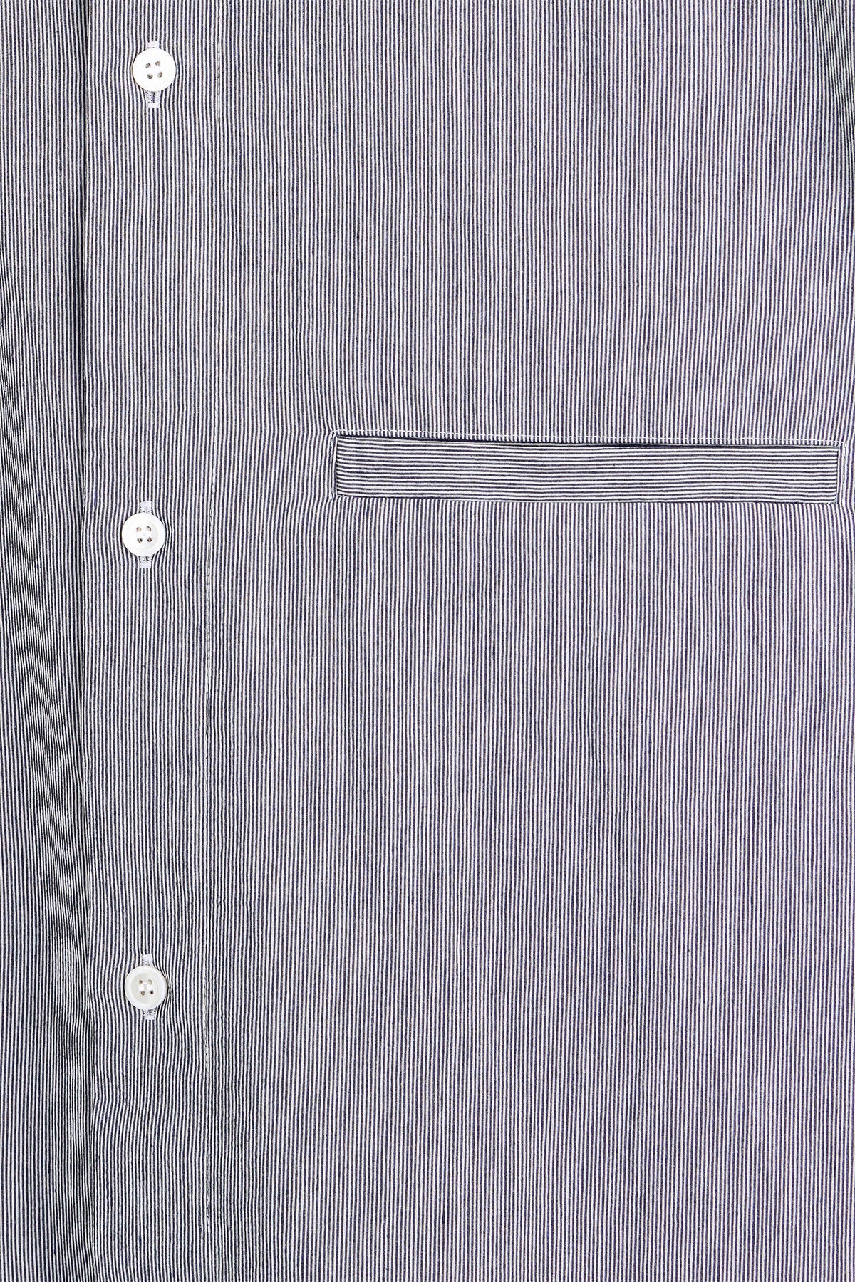 CAMISA MANGA CORTA CUELLO MAO - AZUL / BLANCO / RAYAS | DescriptiveDetail