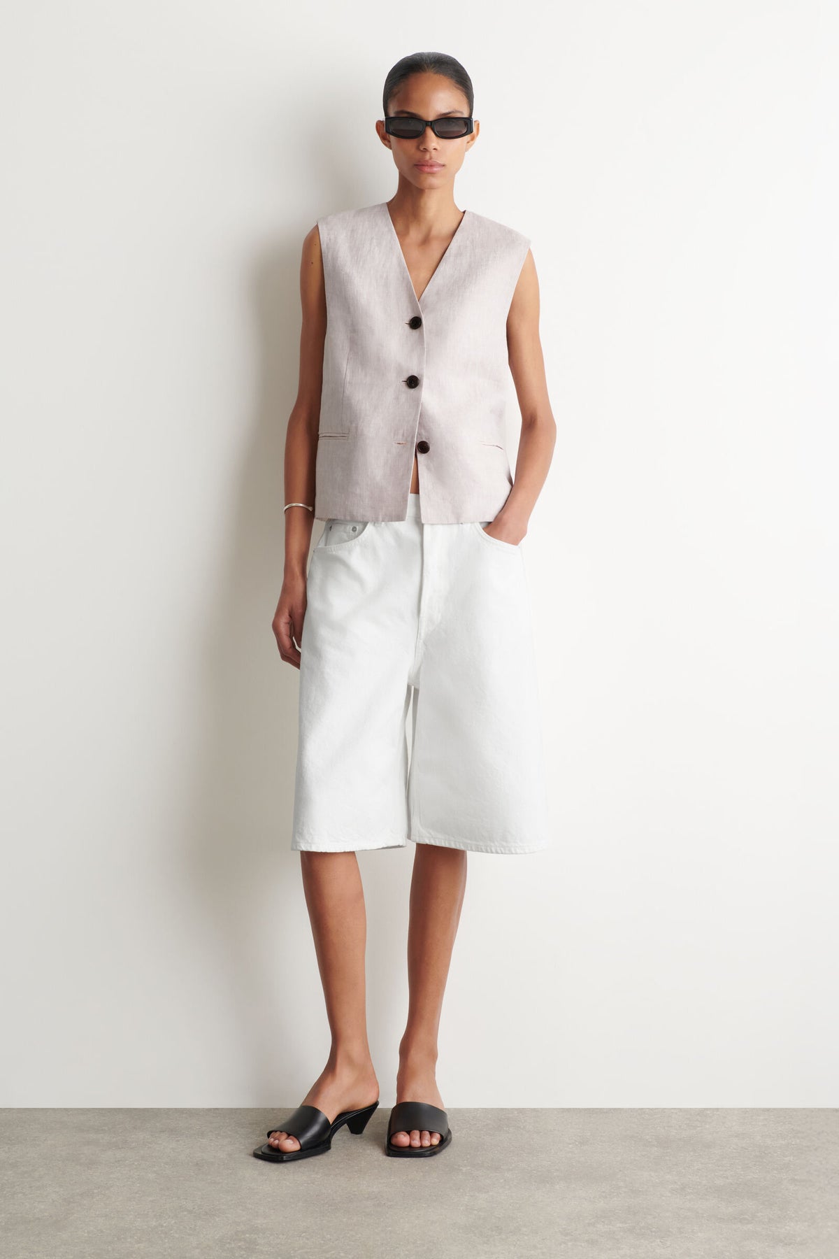CHALECO DE LINO - ROSA CLARO - StillMedia/Lookbook