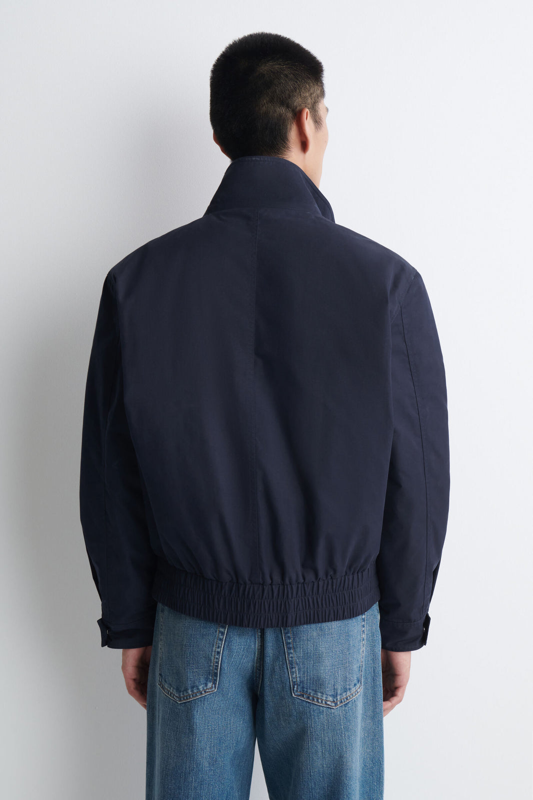 CHAQUETA BOMBER ACOLCHADA DE CUELLO ALTO - AZUL MARINO