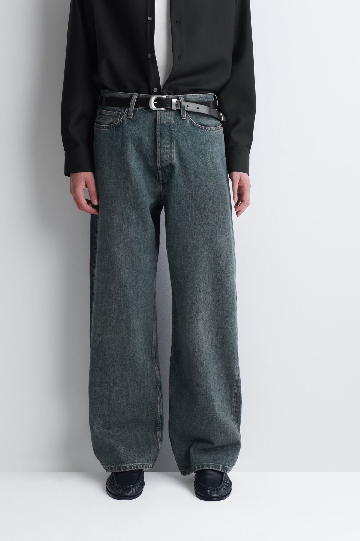 DÓBLAJE JEANS WIDE-LEG - AZUL DESVANECIDO