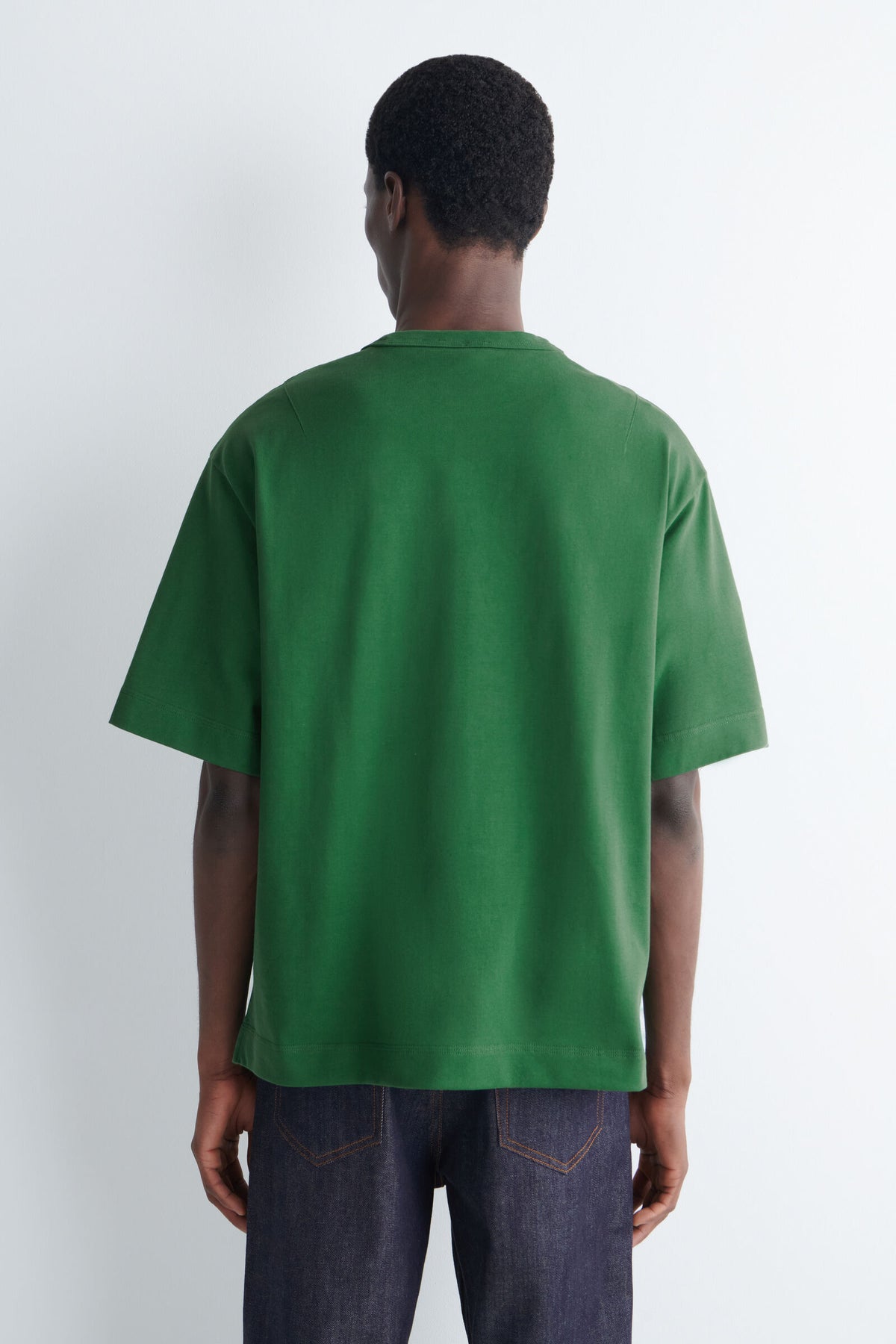 CAMISETA OVERSIZE CON BOLSILLOS - VERDE OSCURO