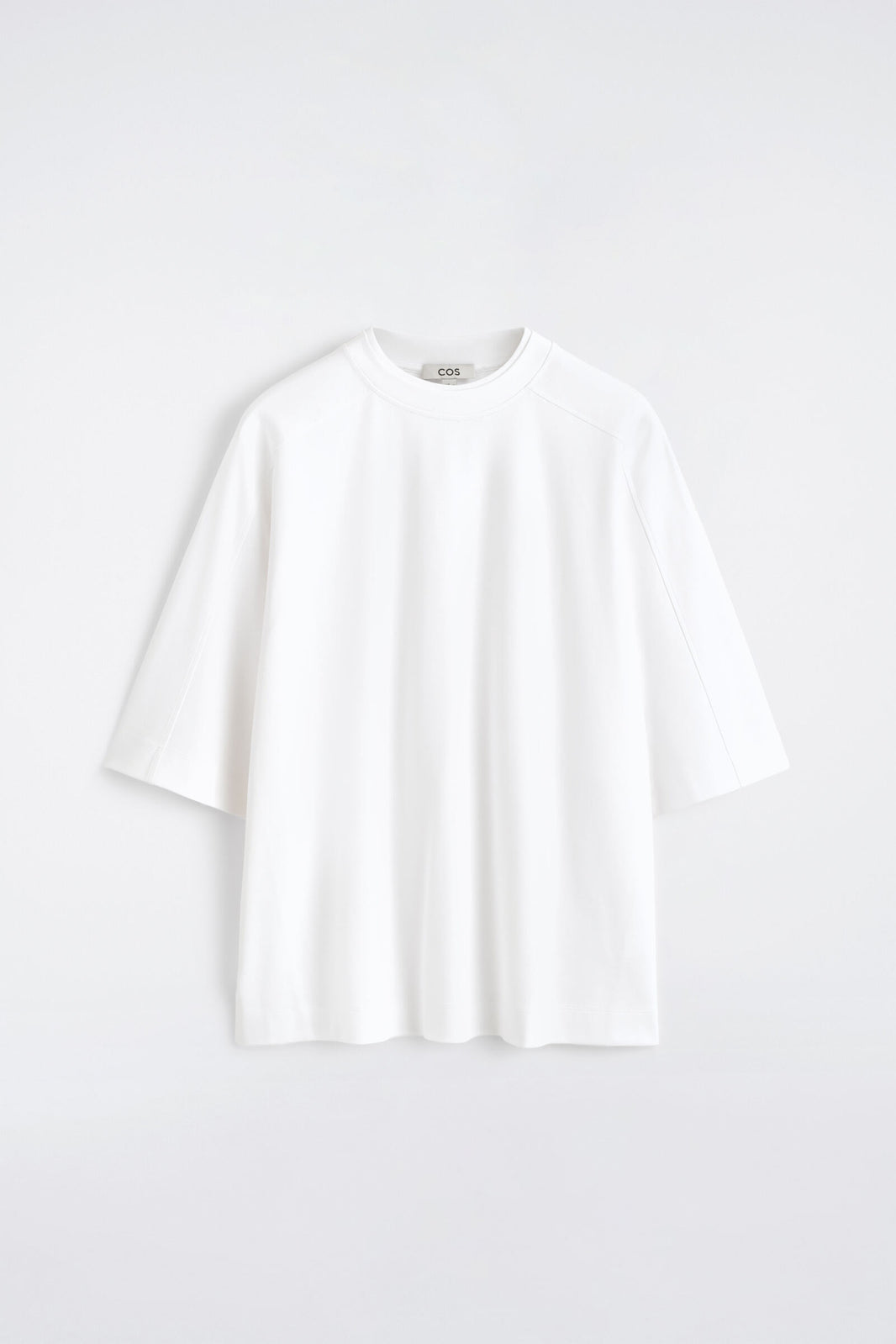 CAMISETA DE ALGODÓN INTERLOCK OVERSIZED - BLANCO | DescriptiveStillLife