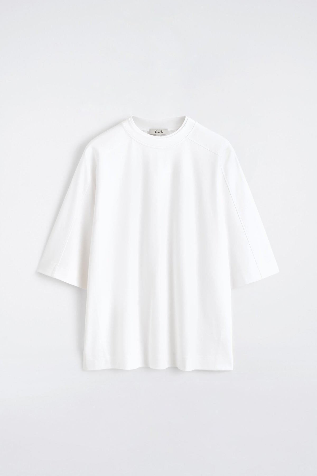 CAMISETA DE ALGODÓN INTERLOCK OVERSIZED - BLANCO | DescriptiveStillLife