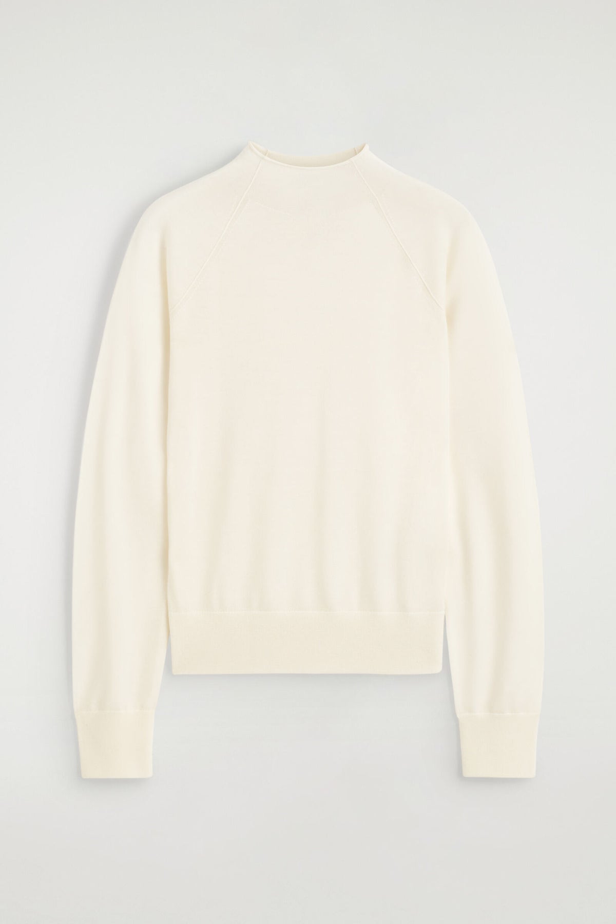 SUÉTER DE MERINO CON CUELLO DE TUBO - MARFIL