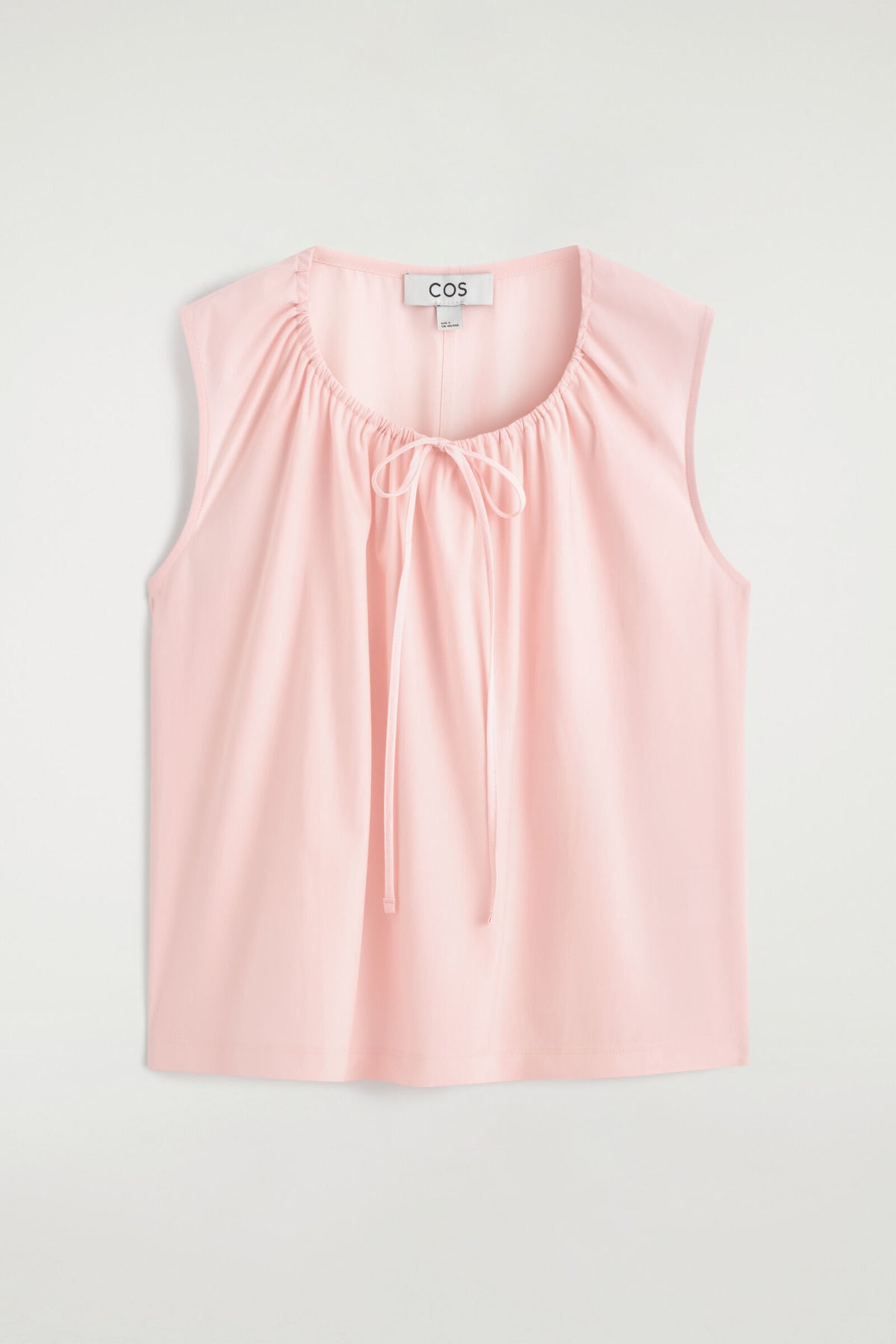 CAMISETA DE JERSEY CON CUELLO FRUNCIDO - ROSA CLARO | DescriptiveStillLife